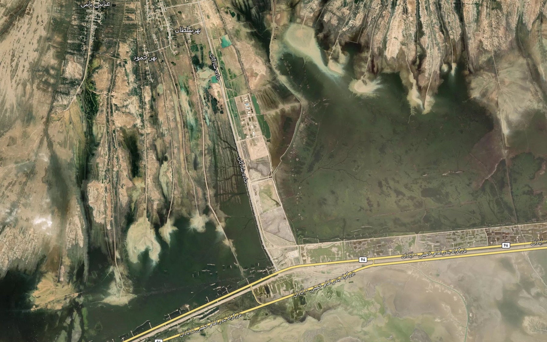Satellite map of the Nahr-e Gabin