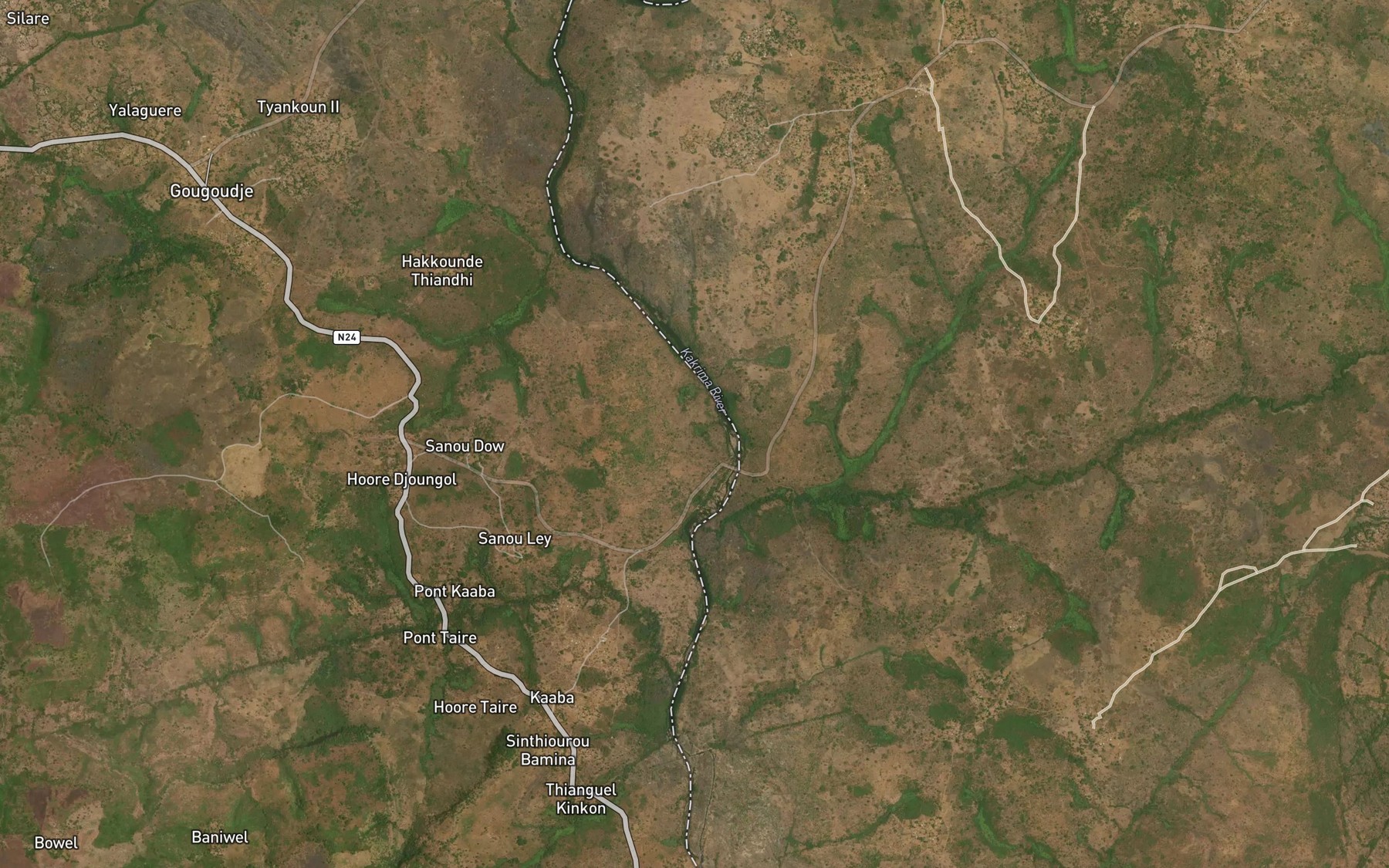 Satellite map of the Kola