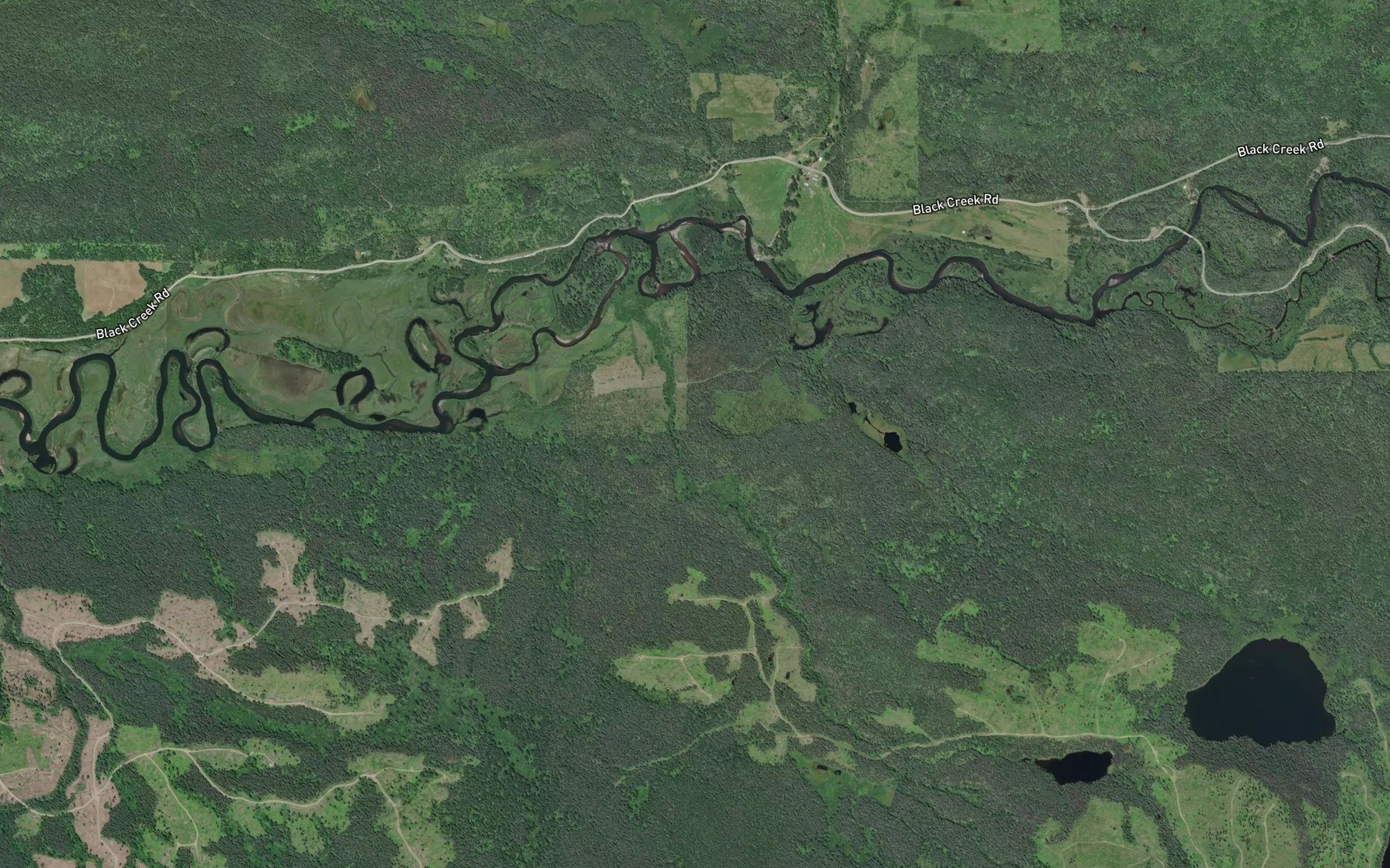 Satellite map of the Black Creek
