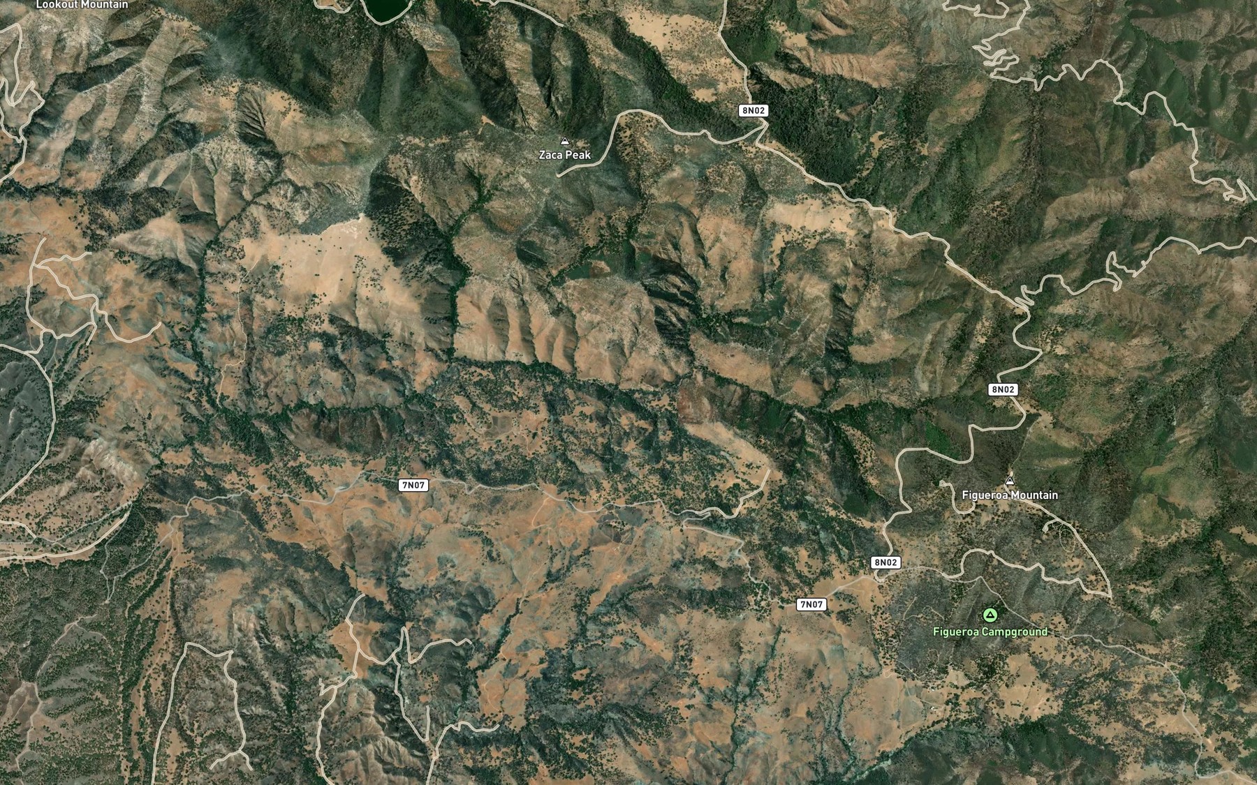 Satellite map of the Ballard Creek