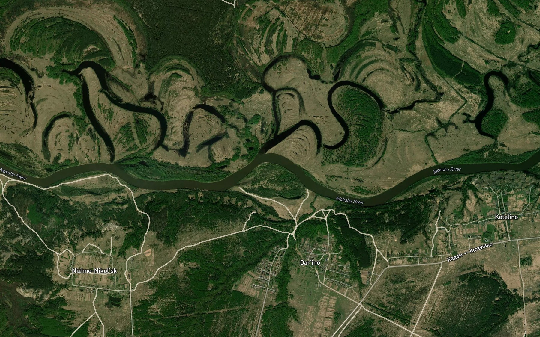 Satellite map of the Chernaya