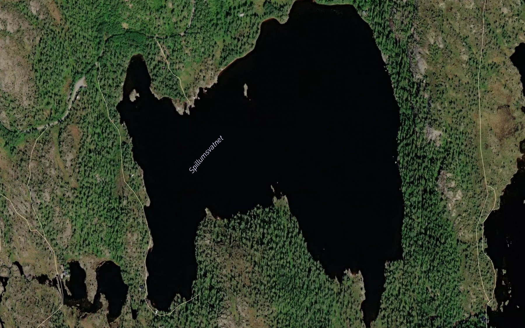 Satellite map of the Spillumsvatnet