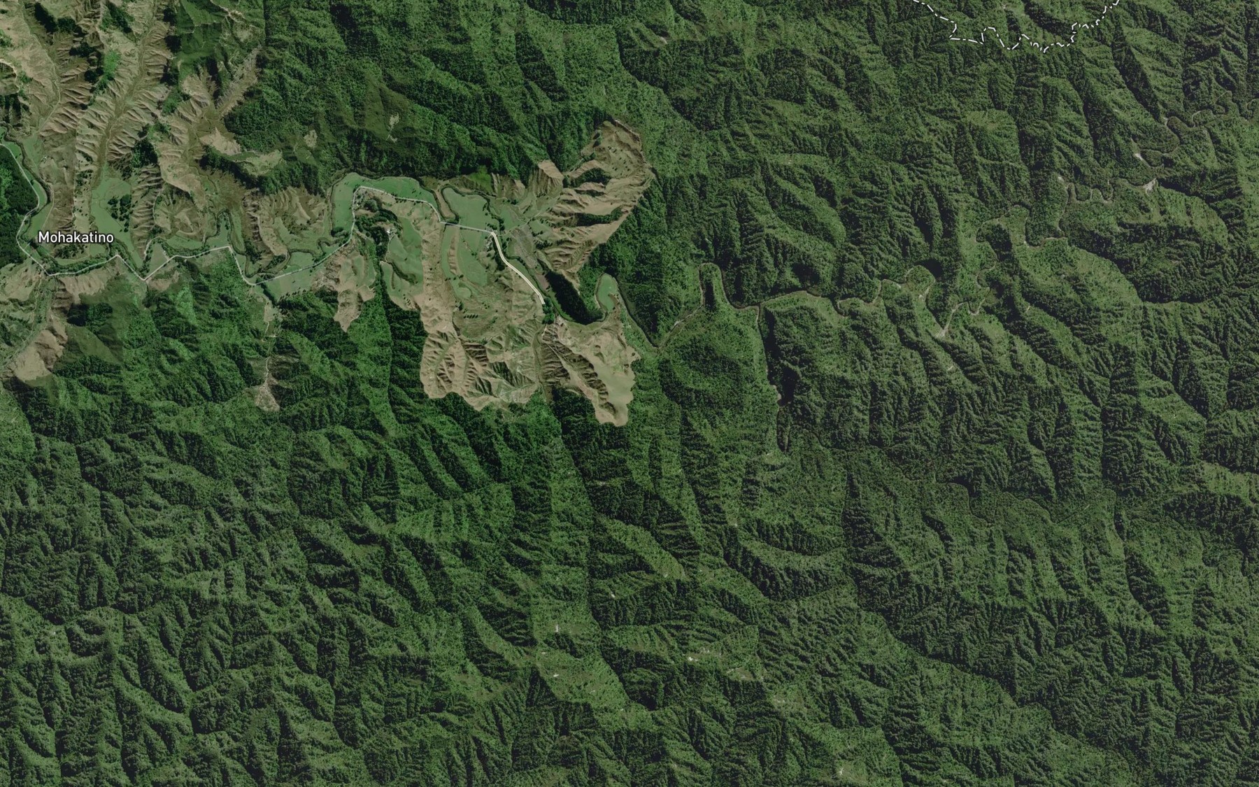 Satellite map of the Matapeka Falls