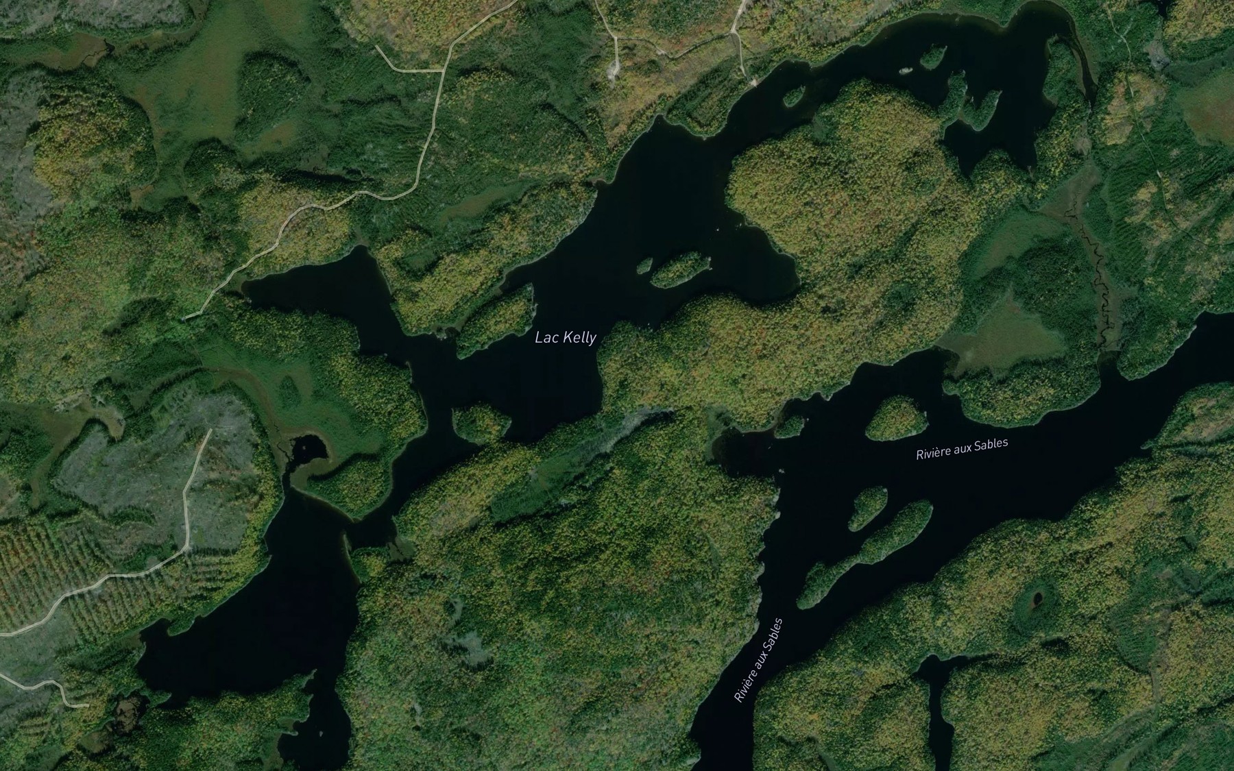 Satellite map of the Lac Kelly