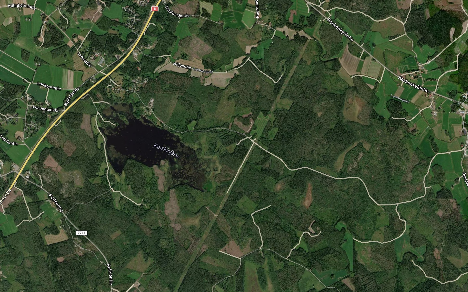 Satellite map of the Keiskinjarvi