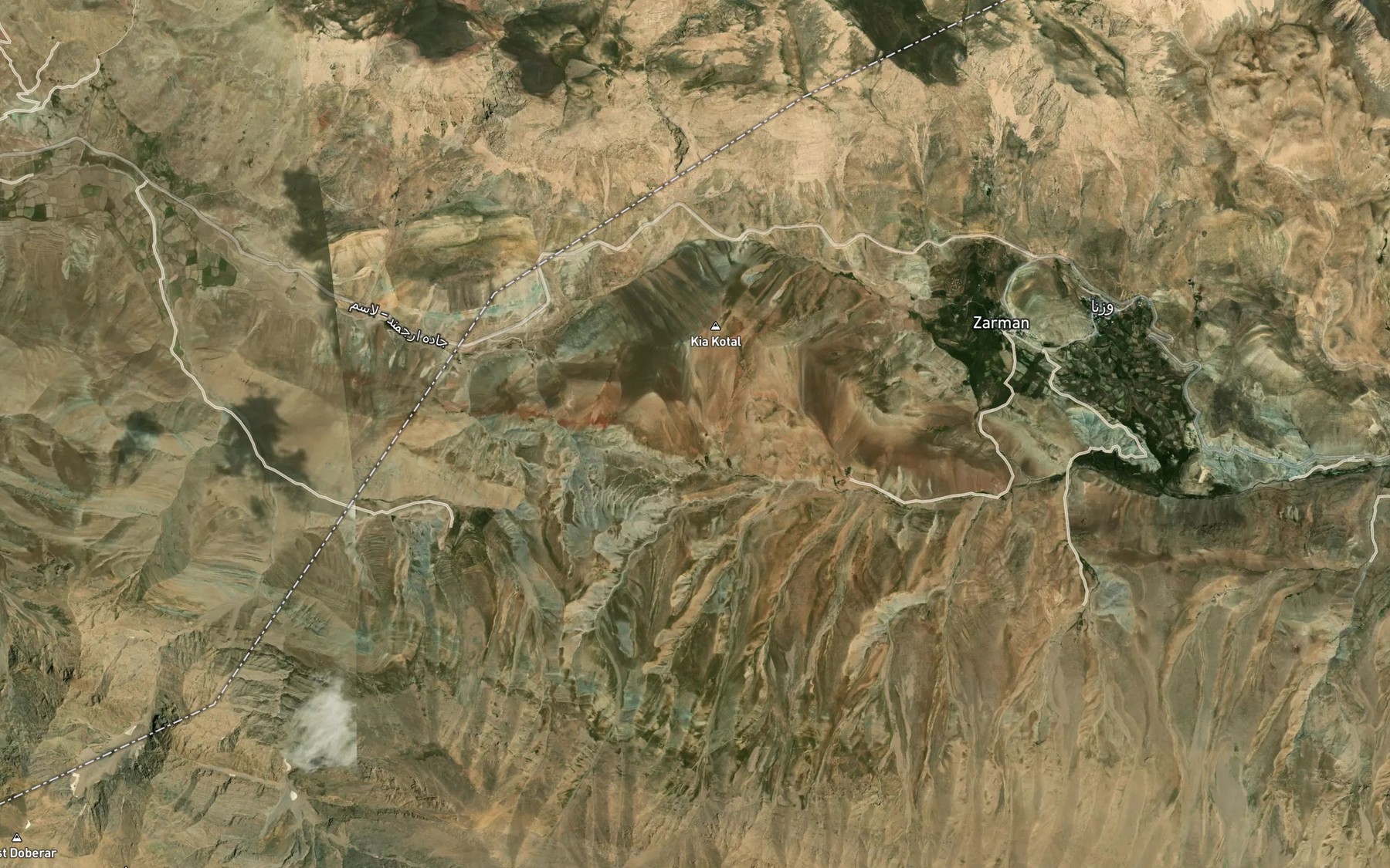Satellite map of the Cheshmeh-ye Sefid Ab