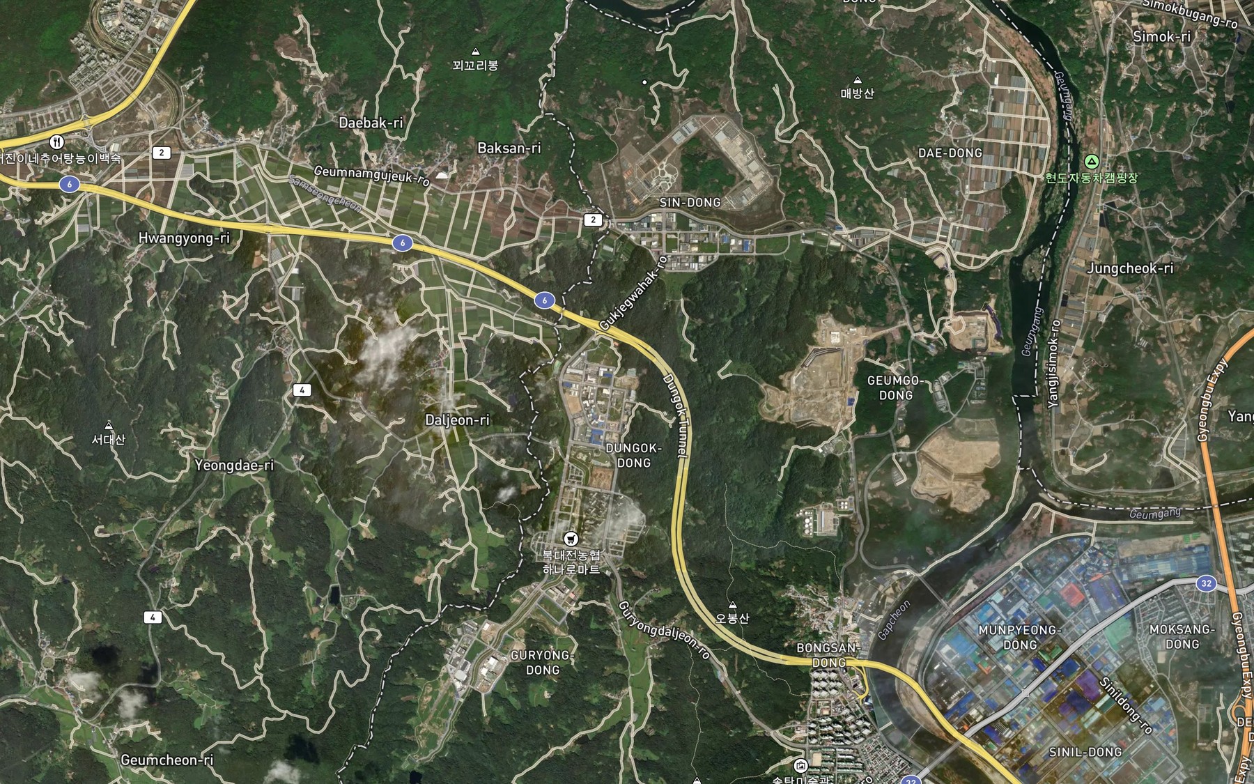 Satellite map of the Jeolgol-soryuji