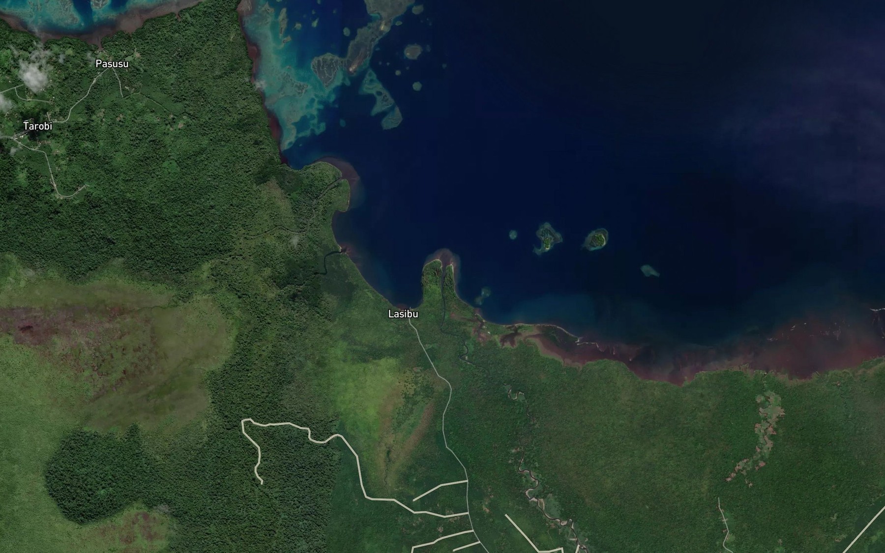 Satellite map of the Ala River