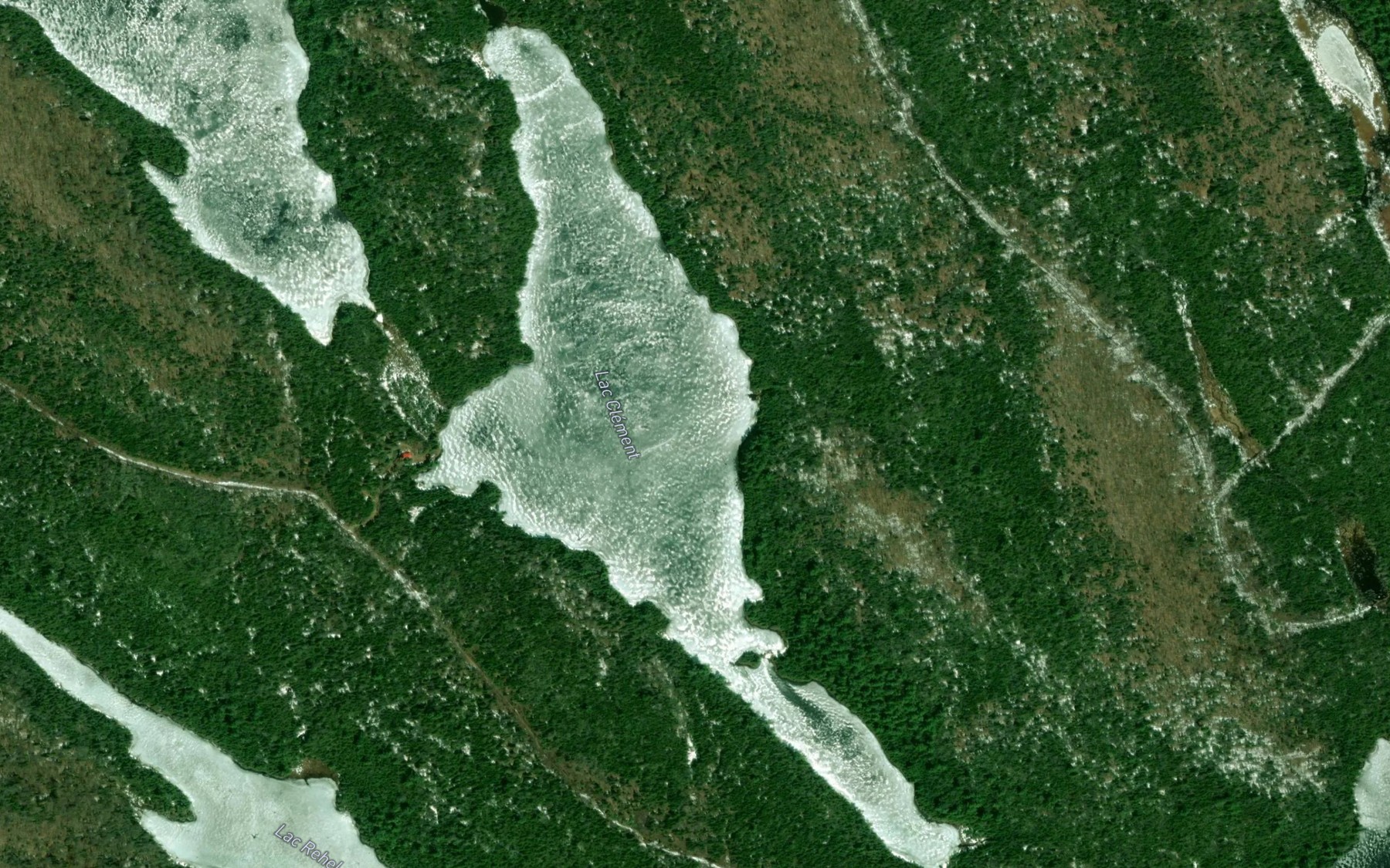 Satellite map of the Lac Clement