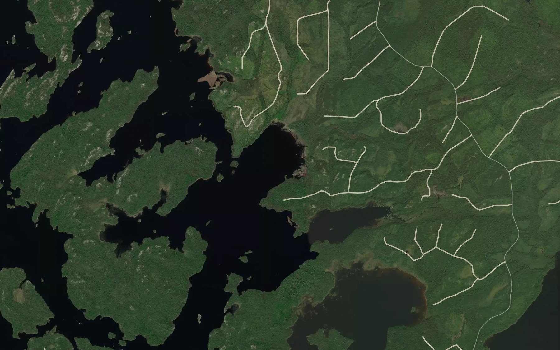 Satellite map of the Baie des Miseres