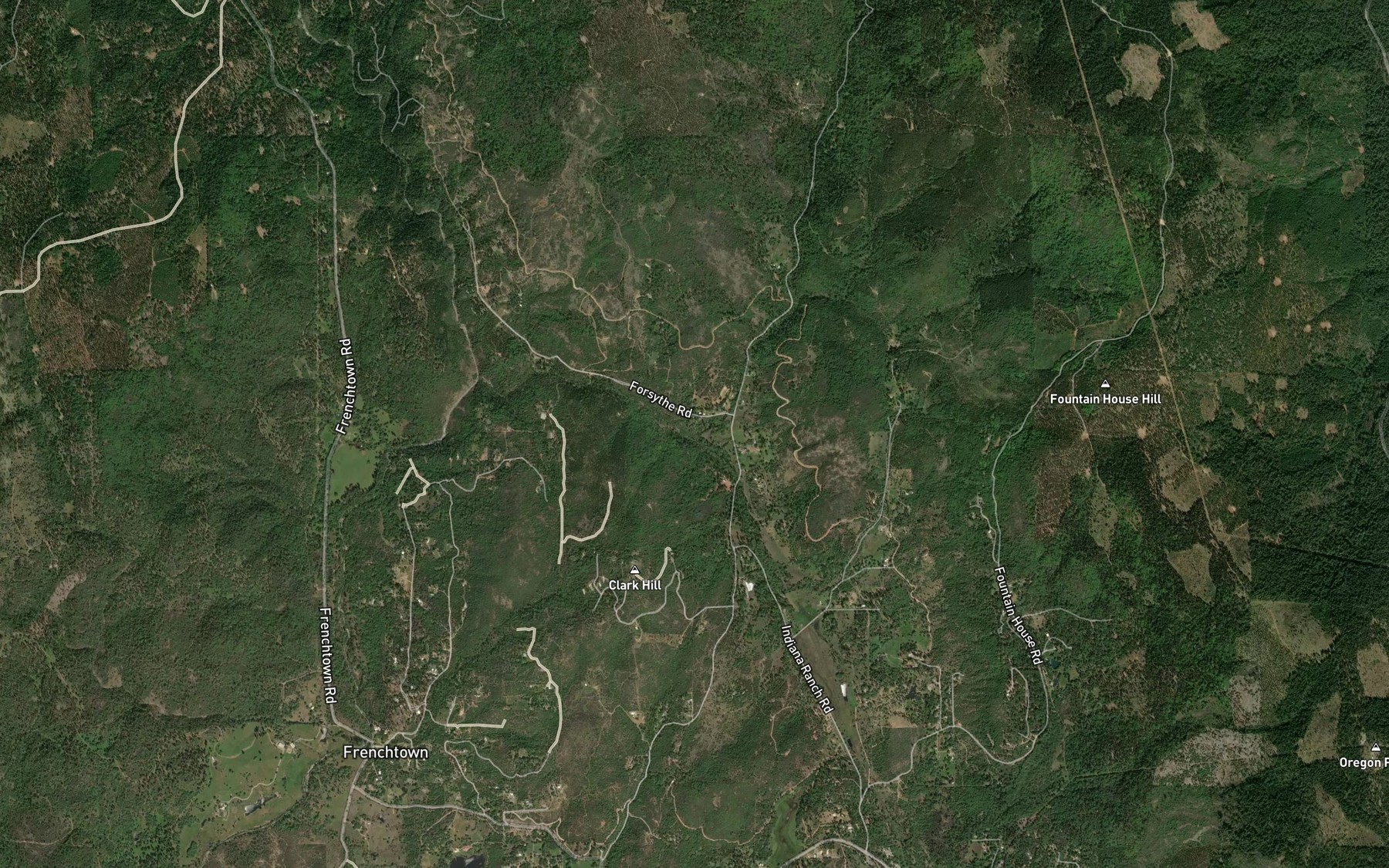 Satellite map of the Keystone Creek