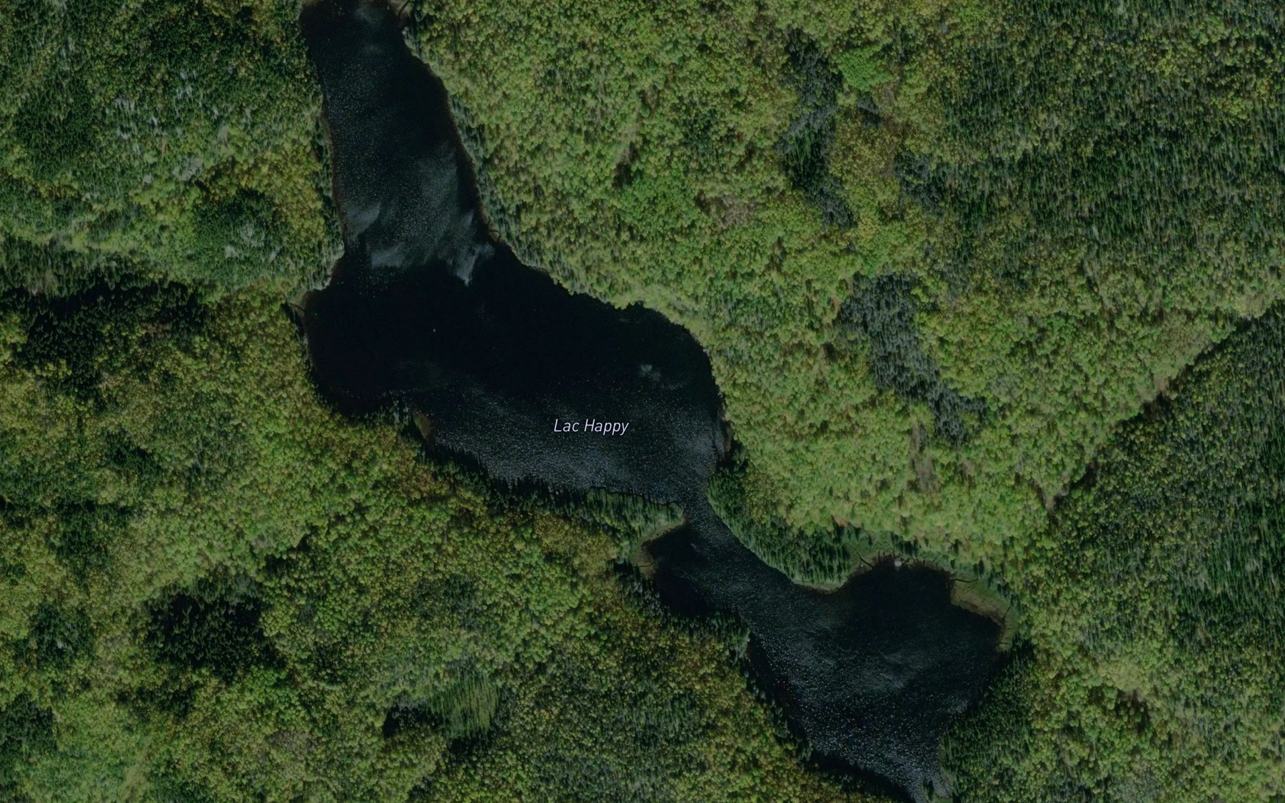 Satellite map of the Lac Happy