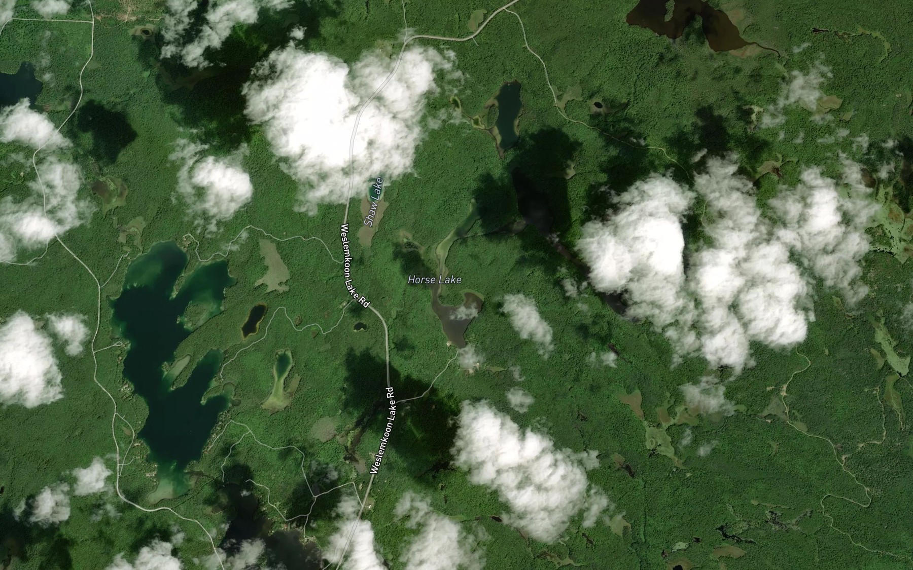 Satellite map of the Horse Lake
