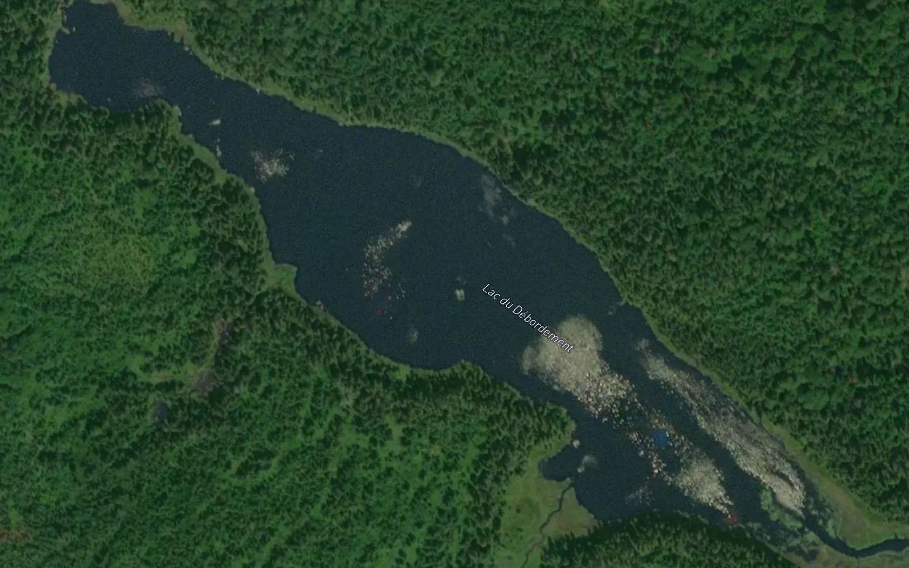 Satellite map of the Lac du Debordement