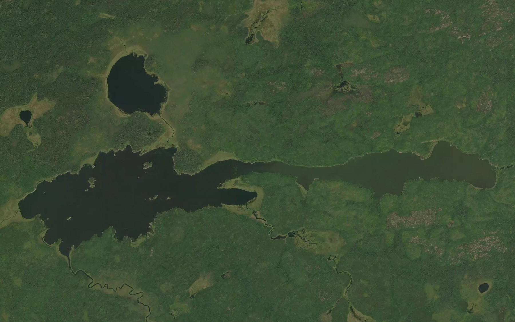 Satellite map of the Wapisi Lake