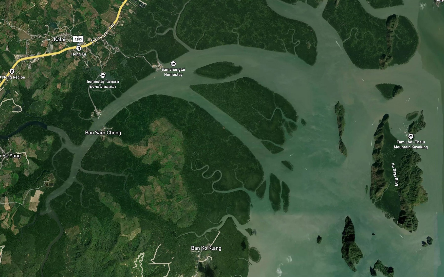 Satellite map of the Sam Chong