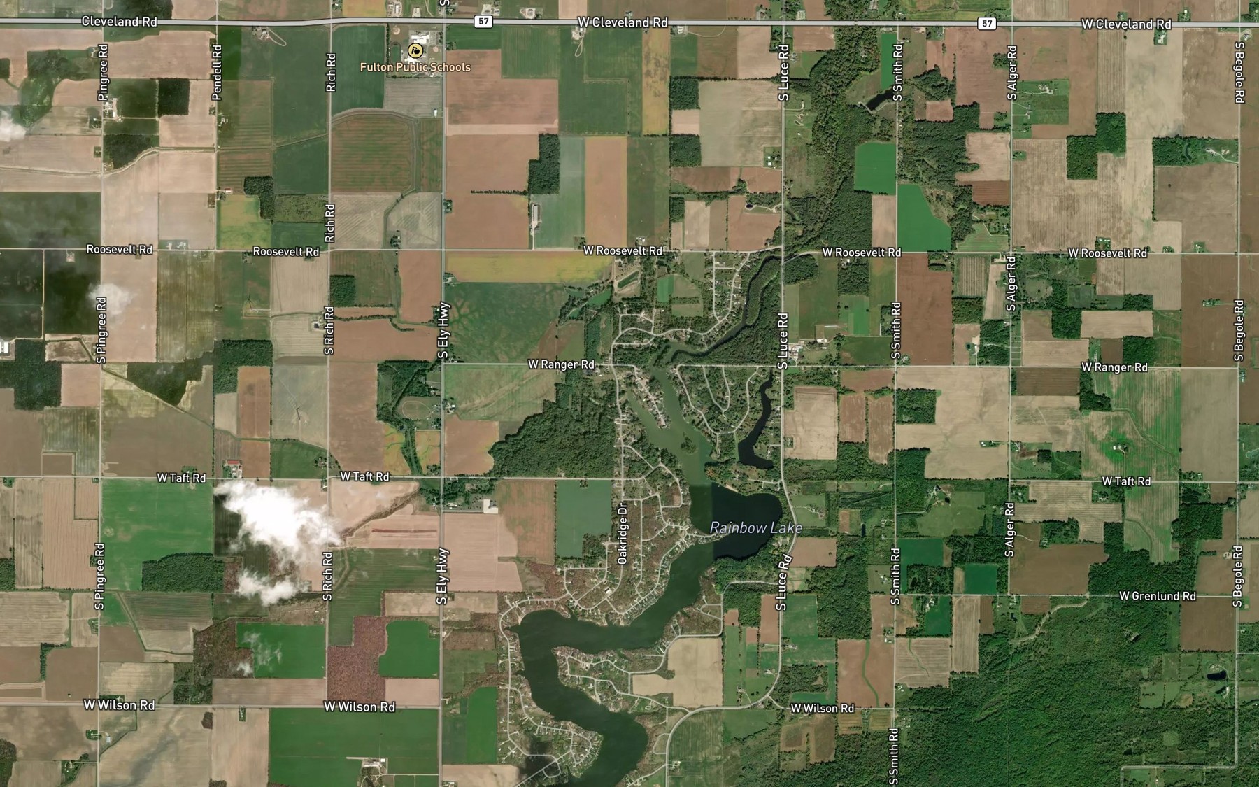 Satellite map of the Otter Creek