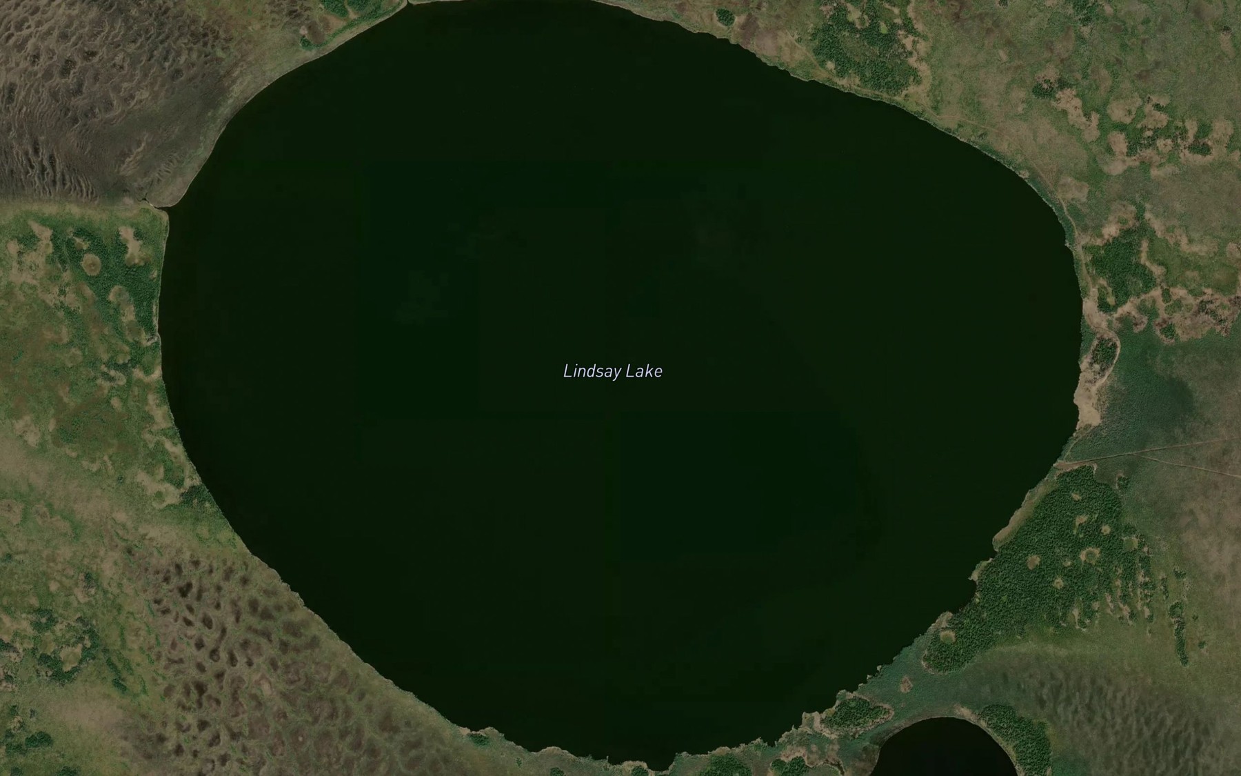 Satellite map of the Lindsay Lake