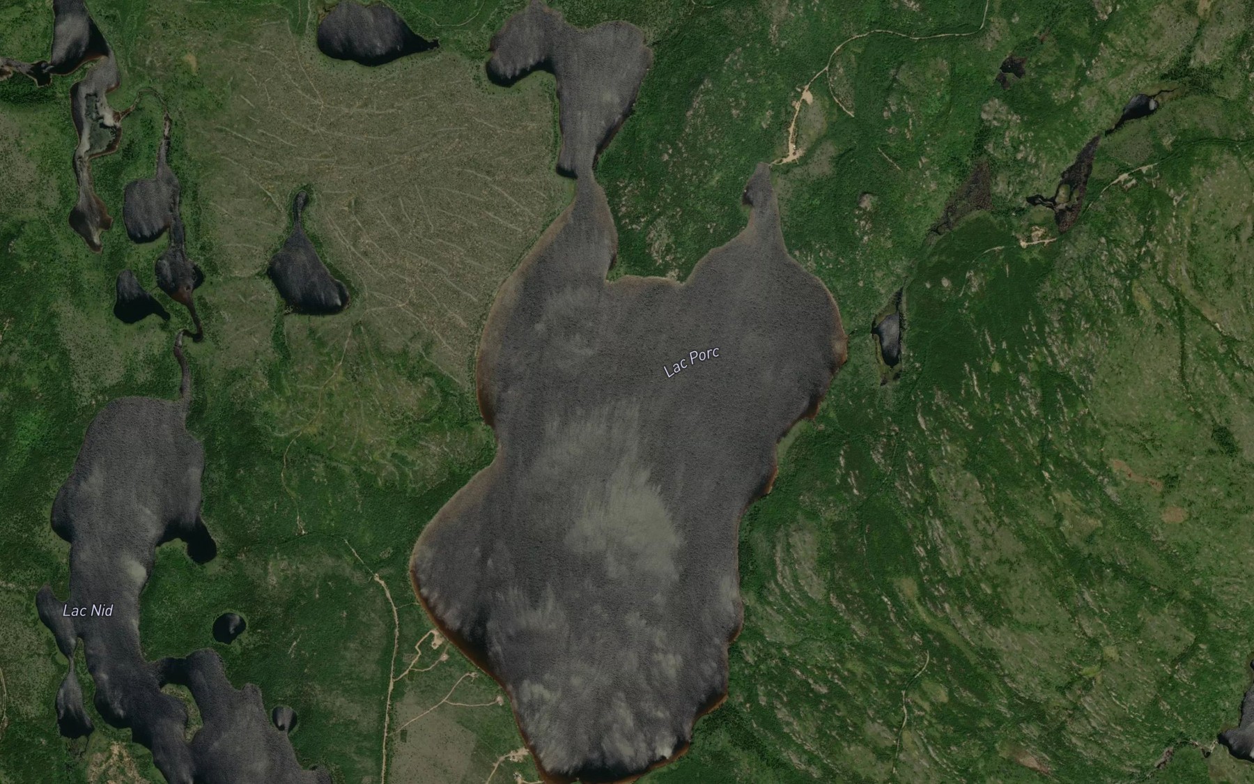 Satellite map of the Lac Porc