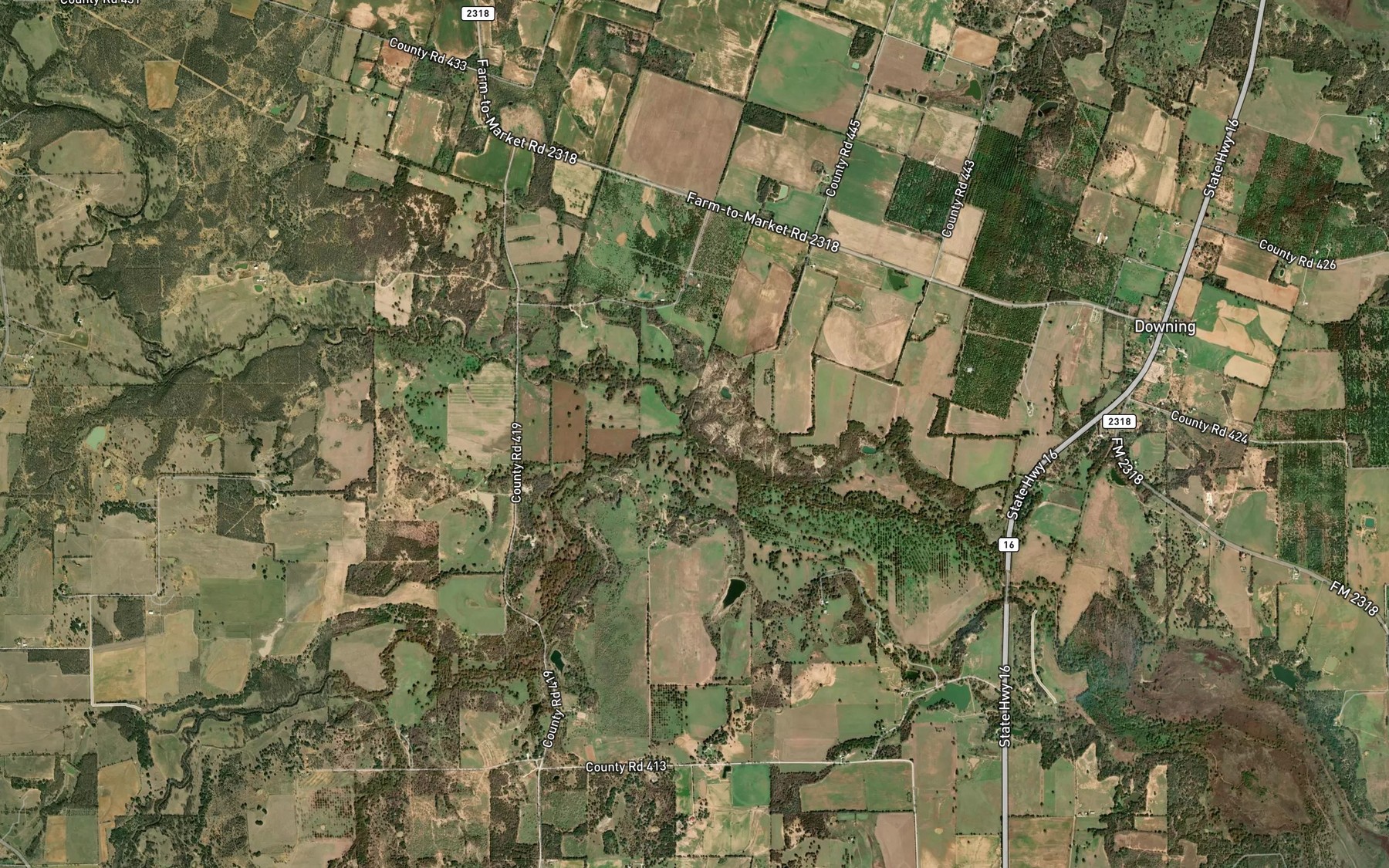 Satellite map of the Sweetwater Creek