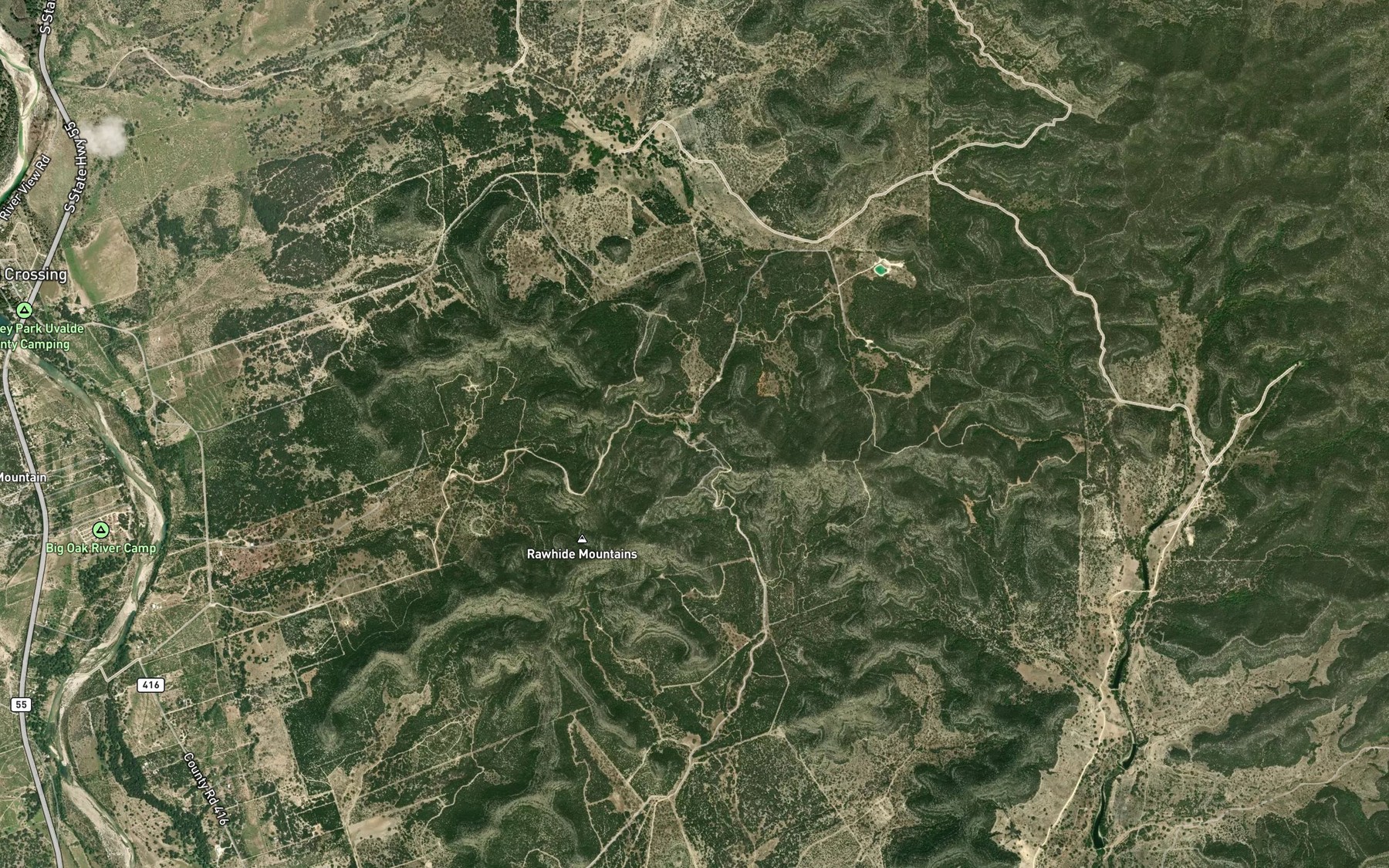 Satellite map of the Rawhide Spring