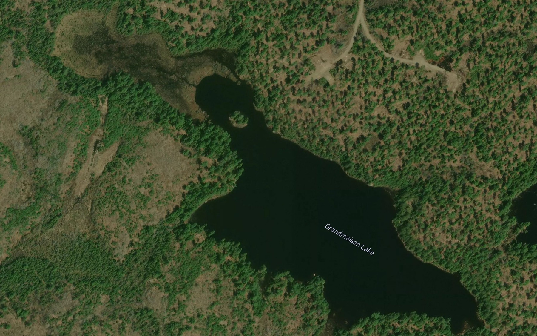 Satellite map of the Grandmaison Lake