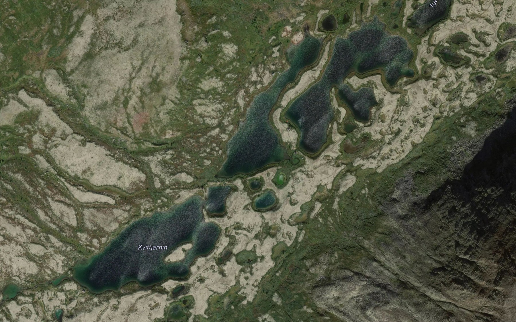 Satellite map of the Kvittjornin