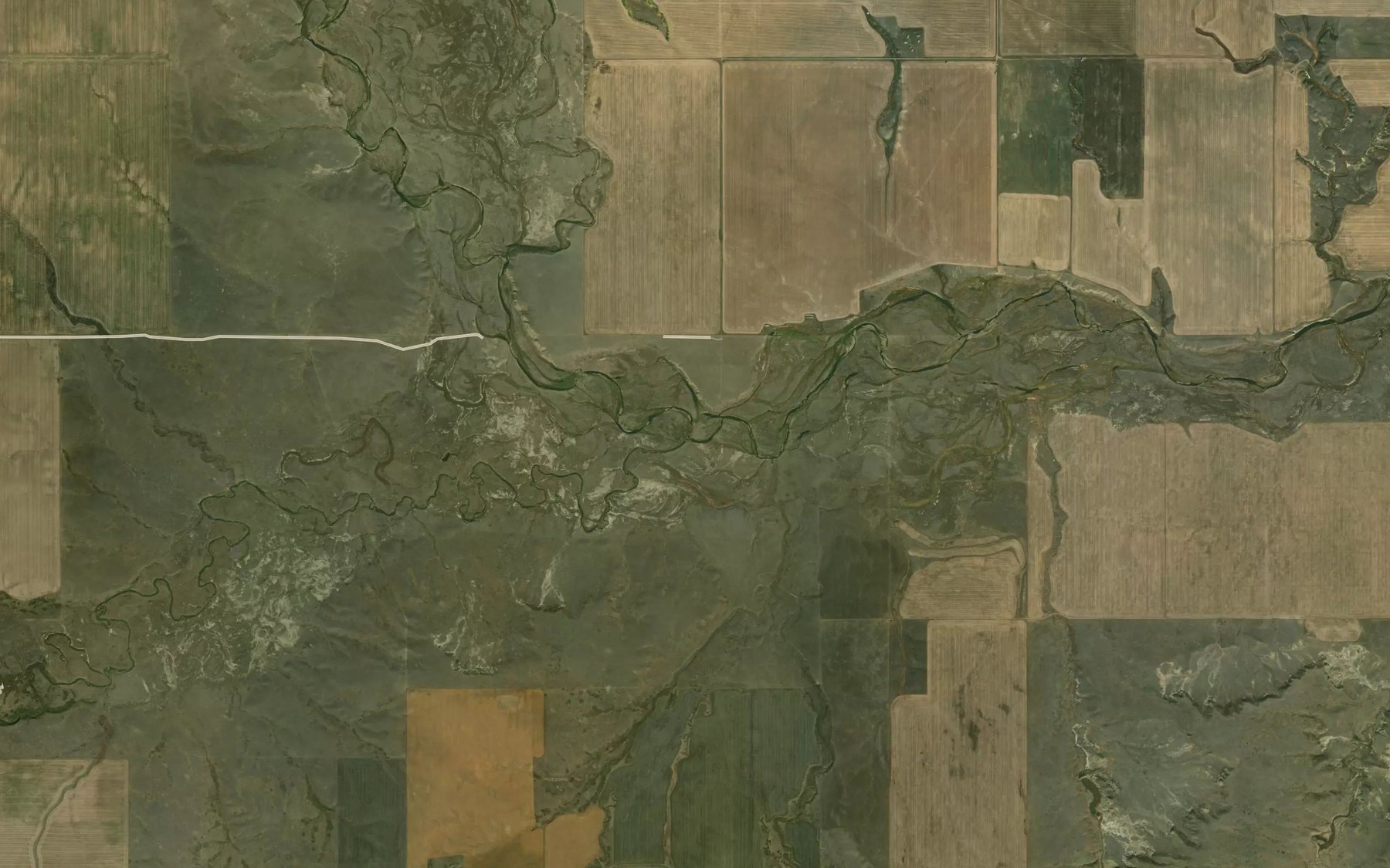 Satellite map of the Cottonwood Creek