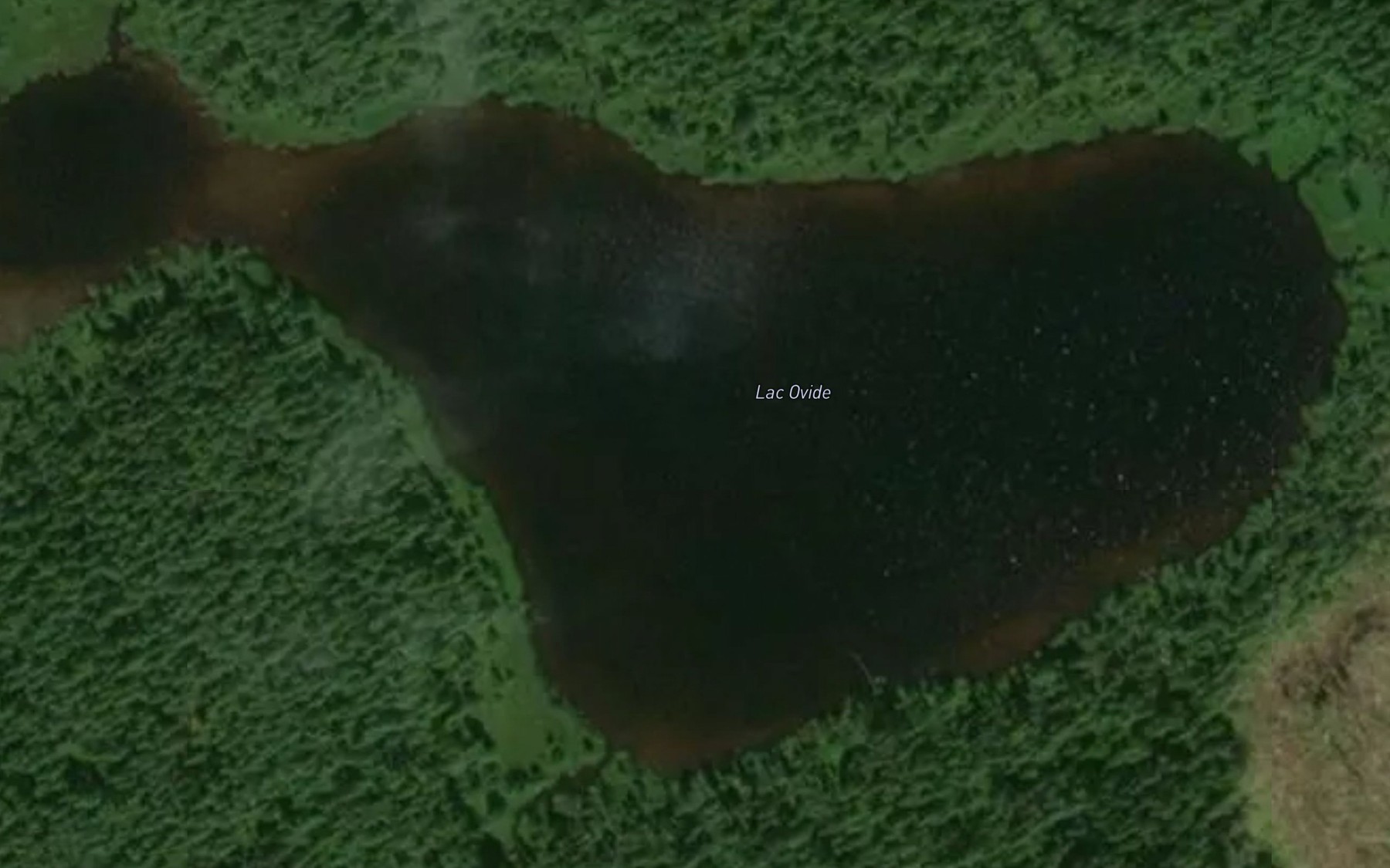Satellite map of the Lac Ovide