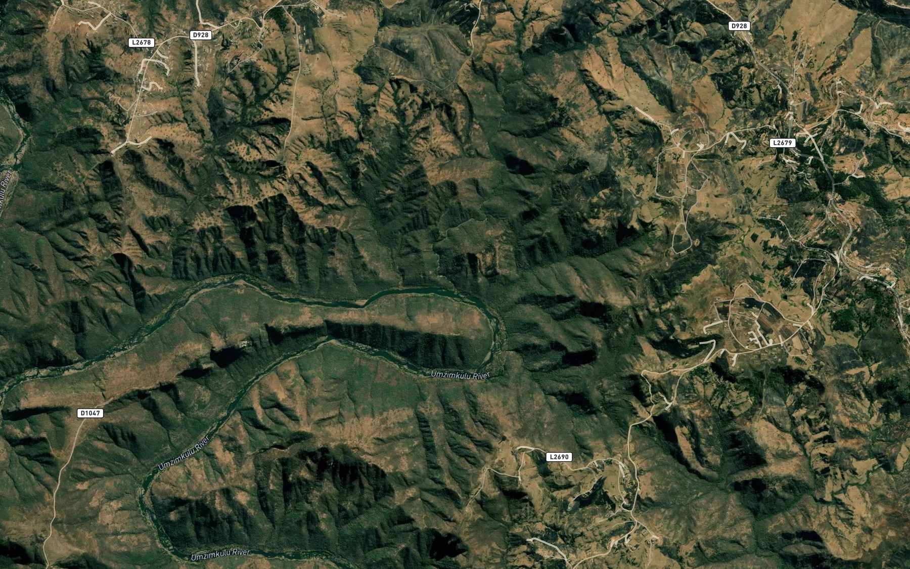 Satellite map of the Mfula-wentombi