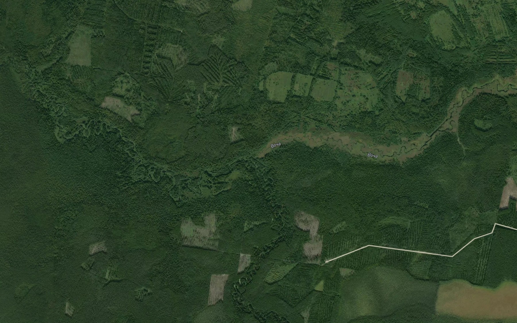 Satellite map of the Tochma
