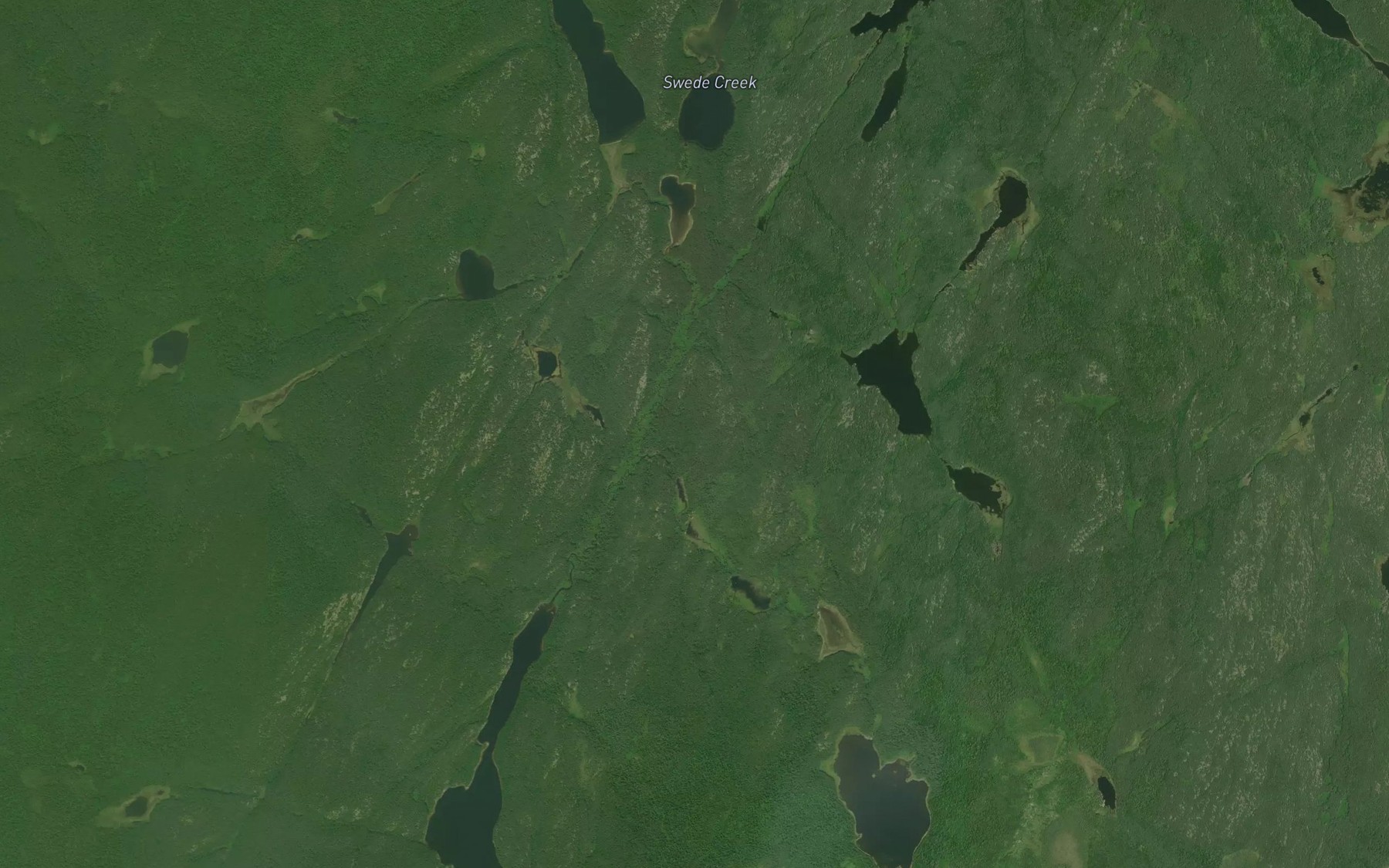 Satellite map of the Alberta Creek