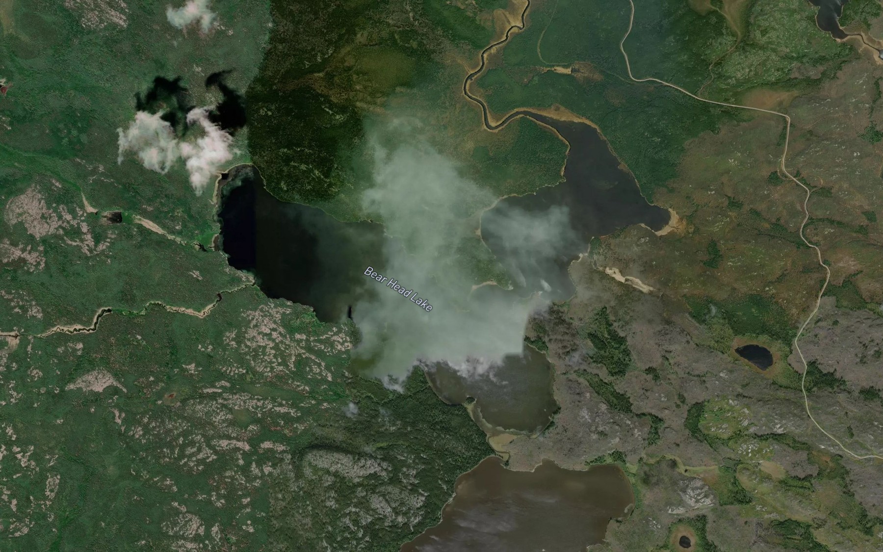 Satellite map of the Bear Head Lake
