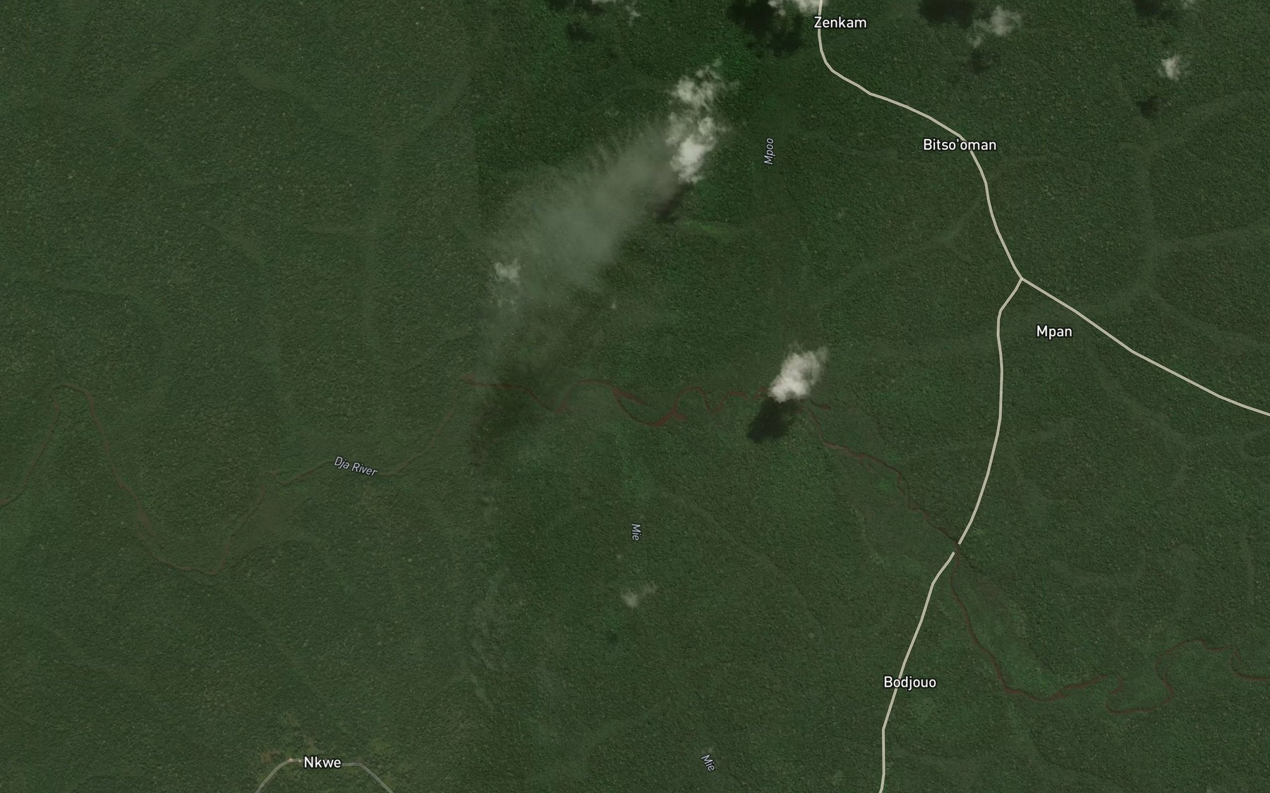 Satellite map of the Amiengou