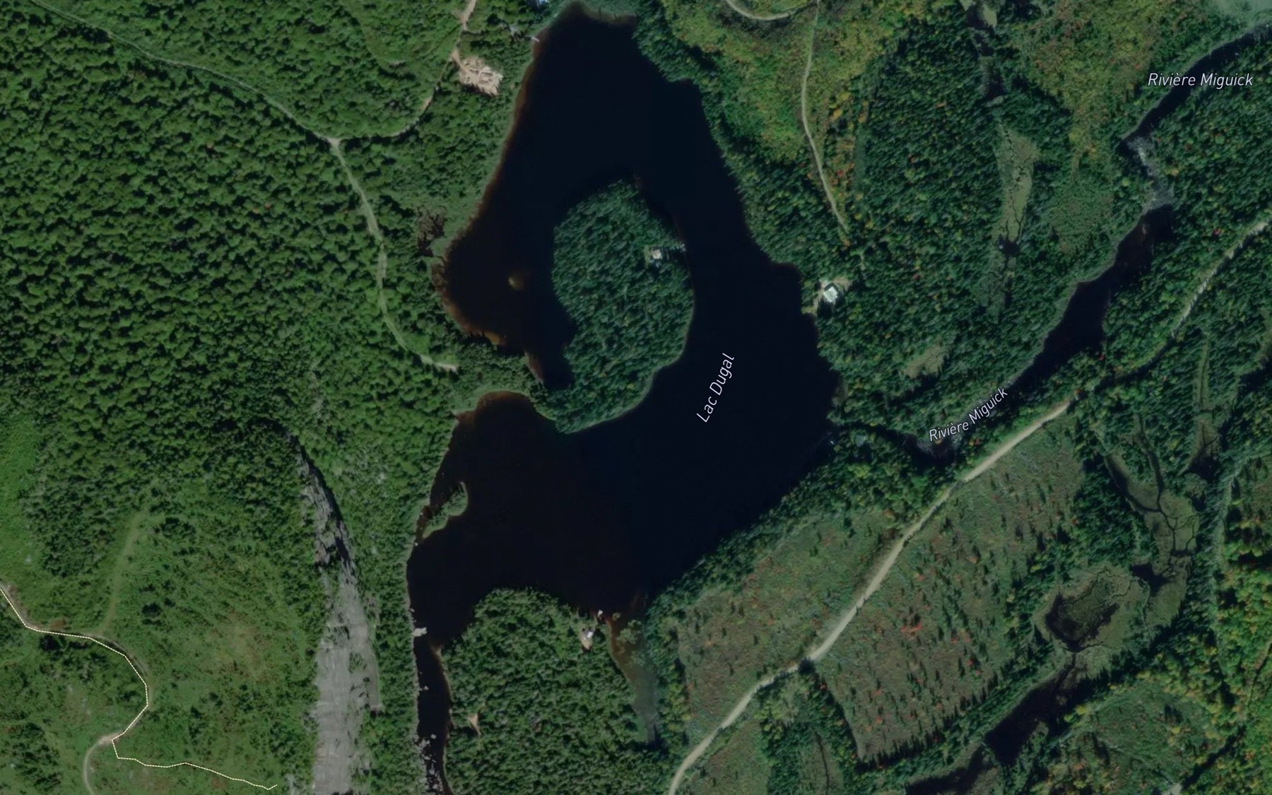 Satellite map of the Lac Dugal