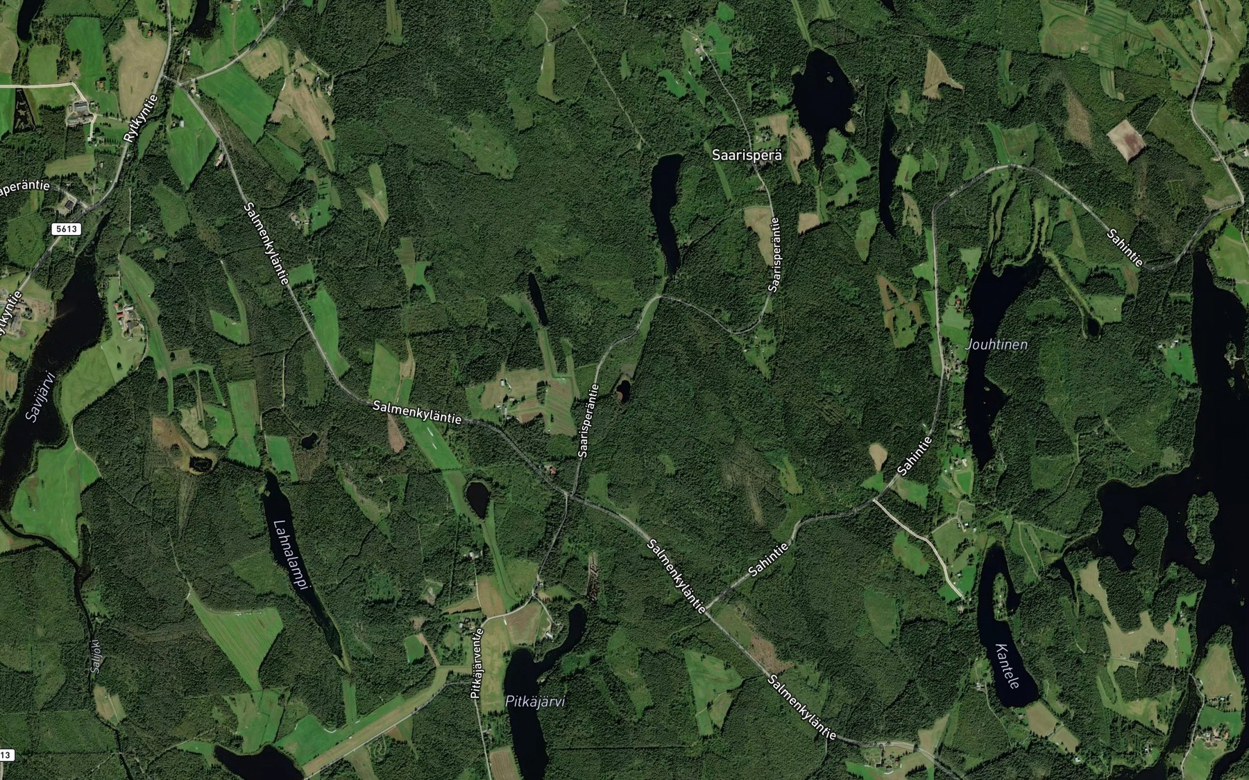Satellite map of the Lusinlampi