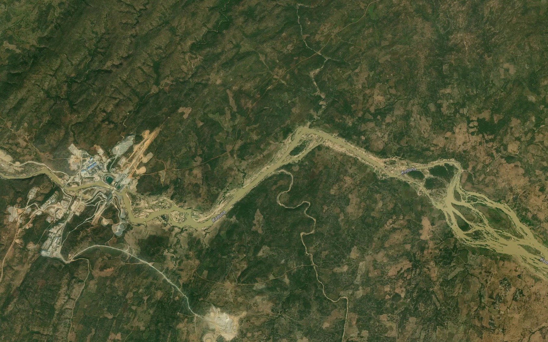 Satellite map of the River Kweiko