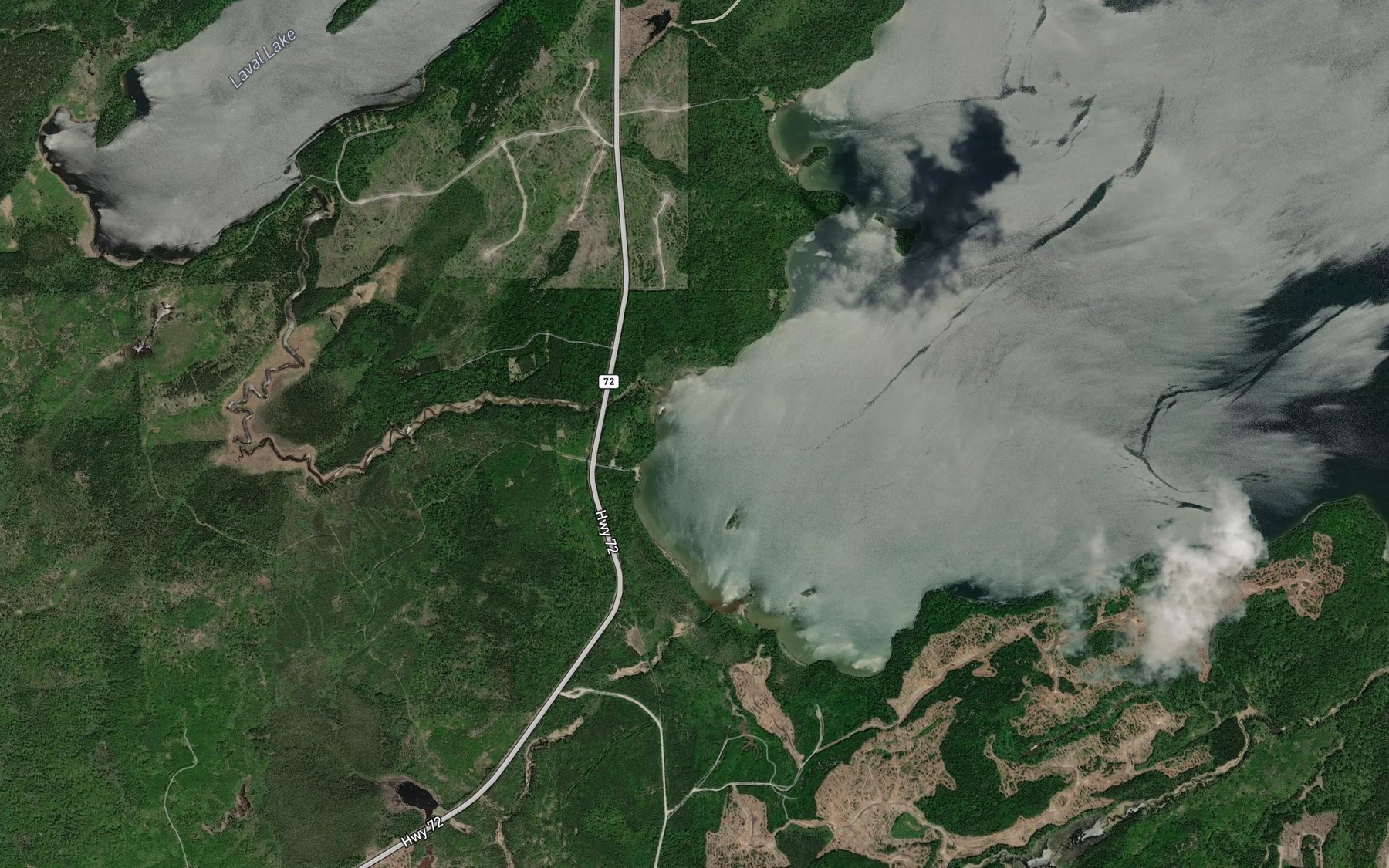 Satellite map of the Jackfish Creek