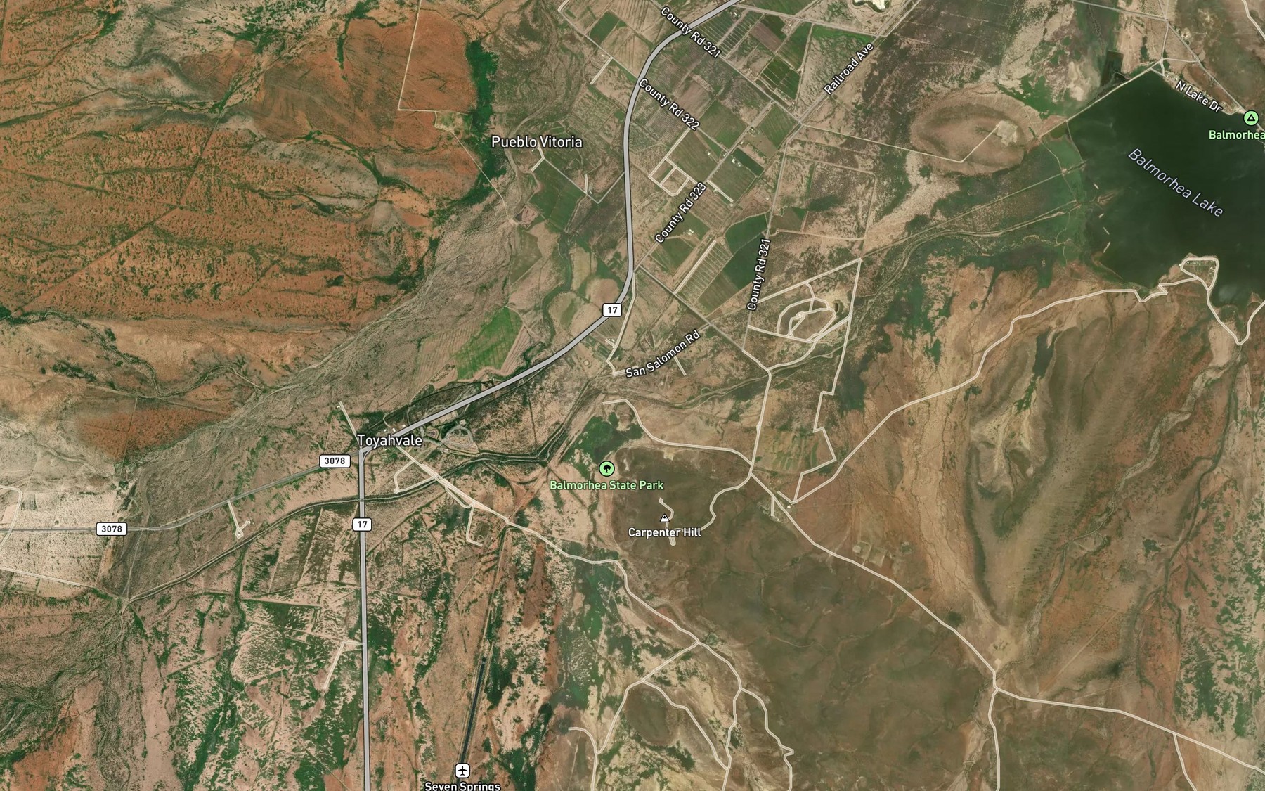 Satellite map of the Madera Diversion Canal