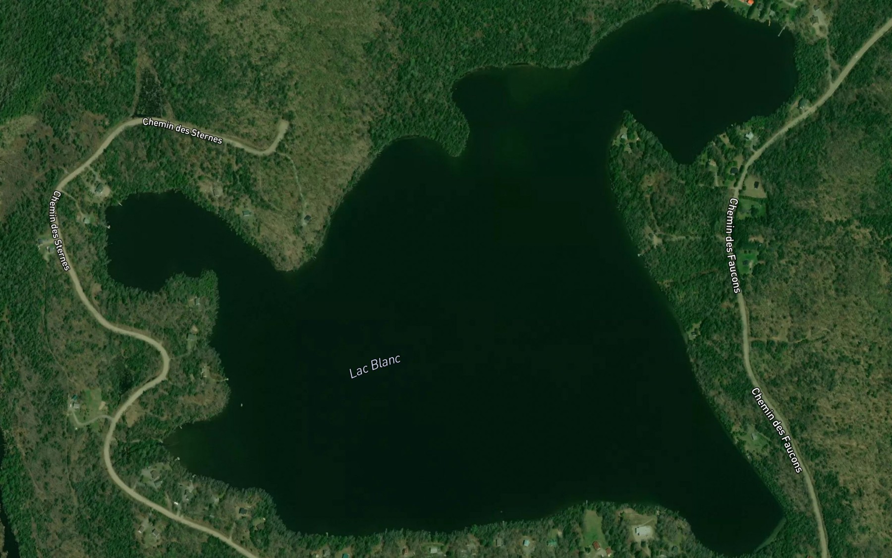 Satellite map of the Lac Blanc