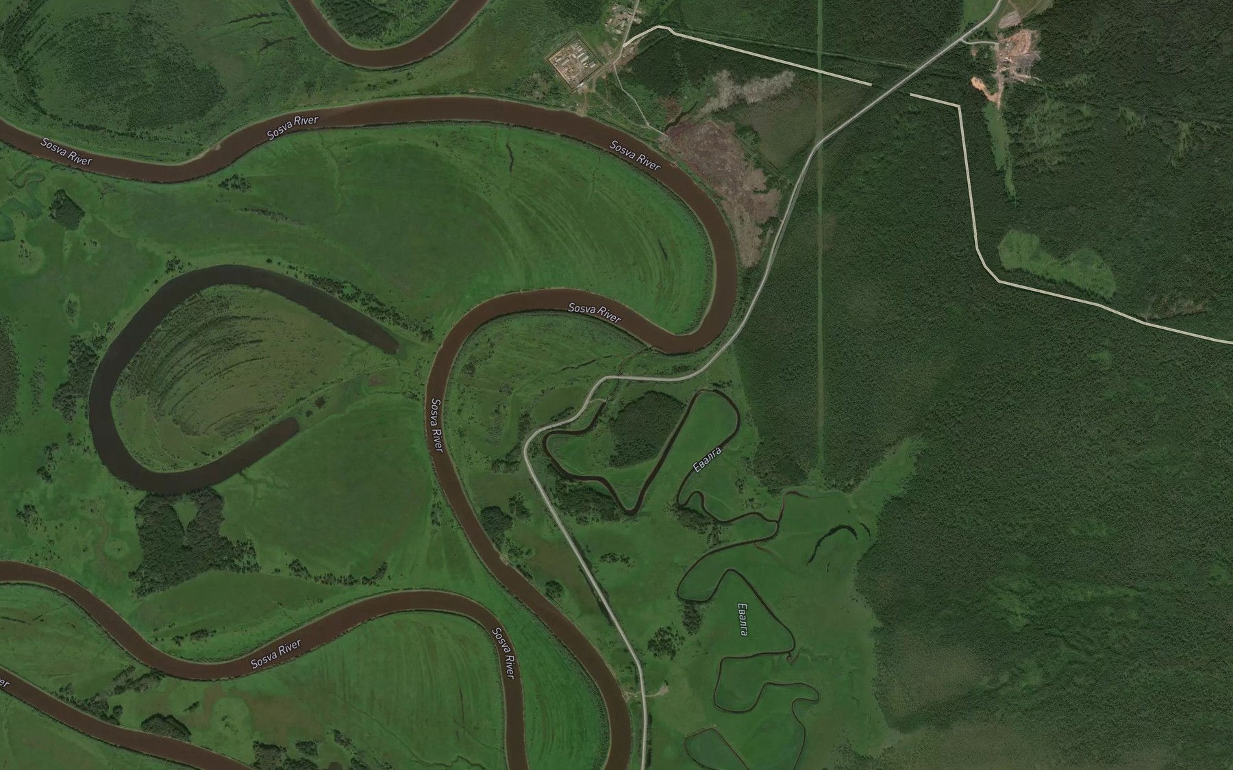 Satellite map of the Yevalga