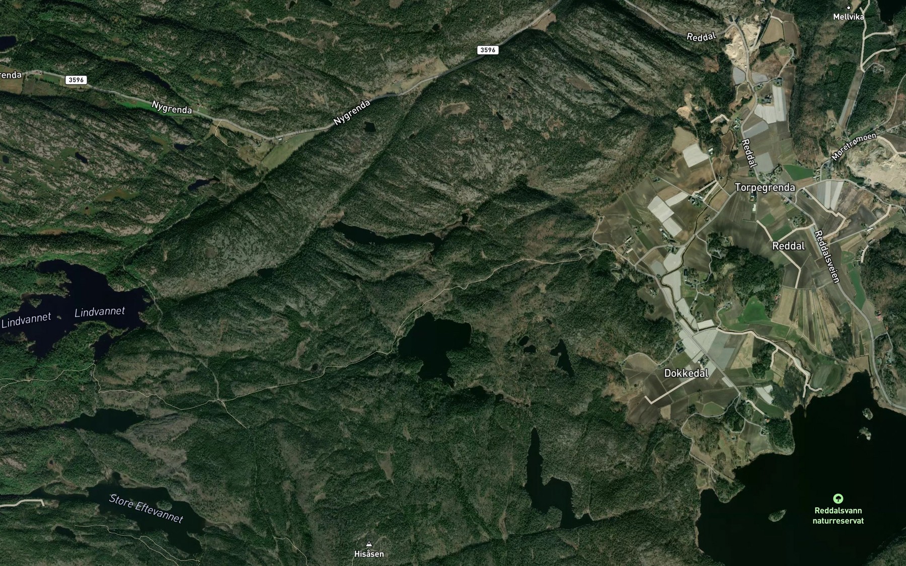Satellite map of the Bleibekk