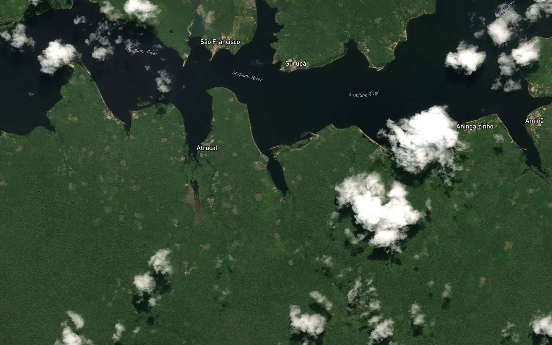 Satellite map of the Lago Jurumuna