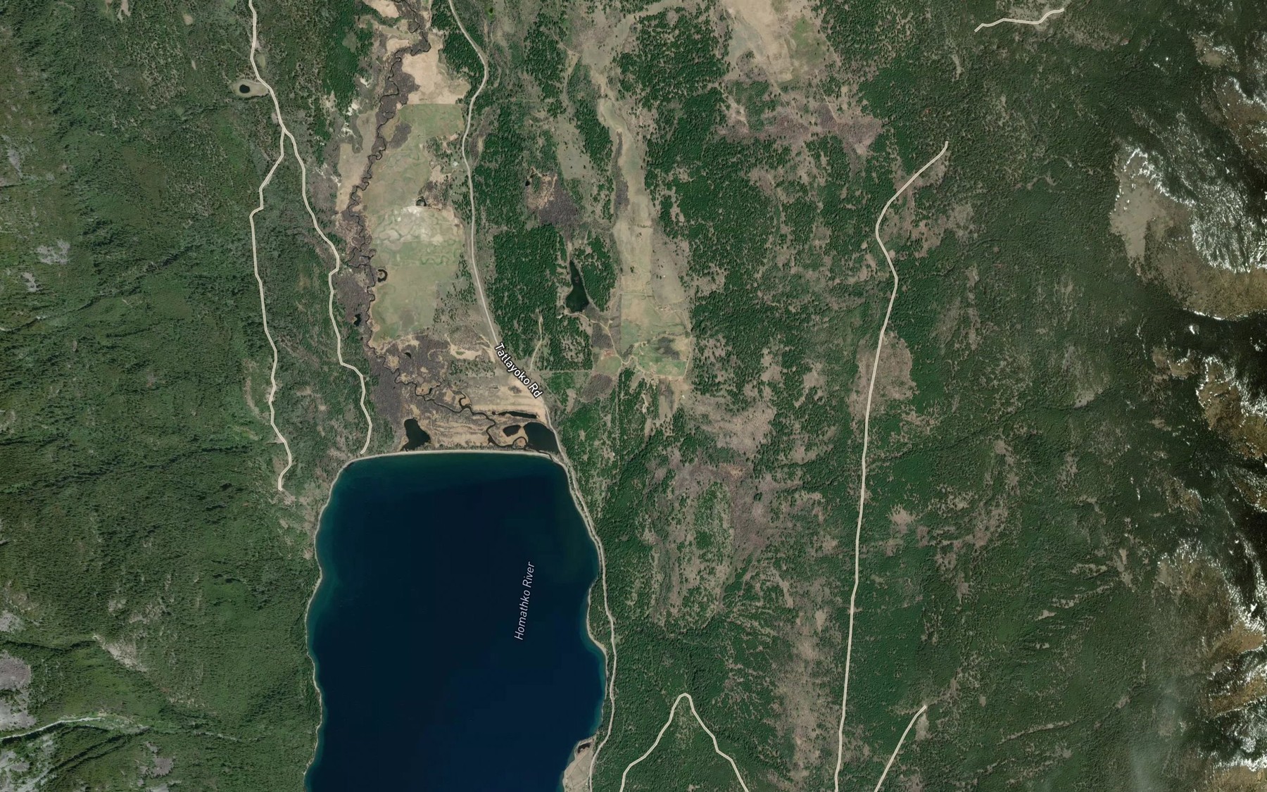 Satellite map of the Cassidy Creek