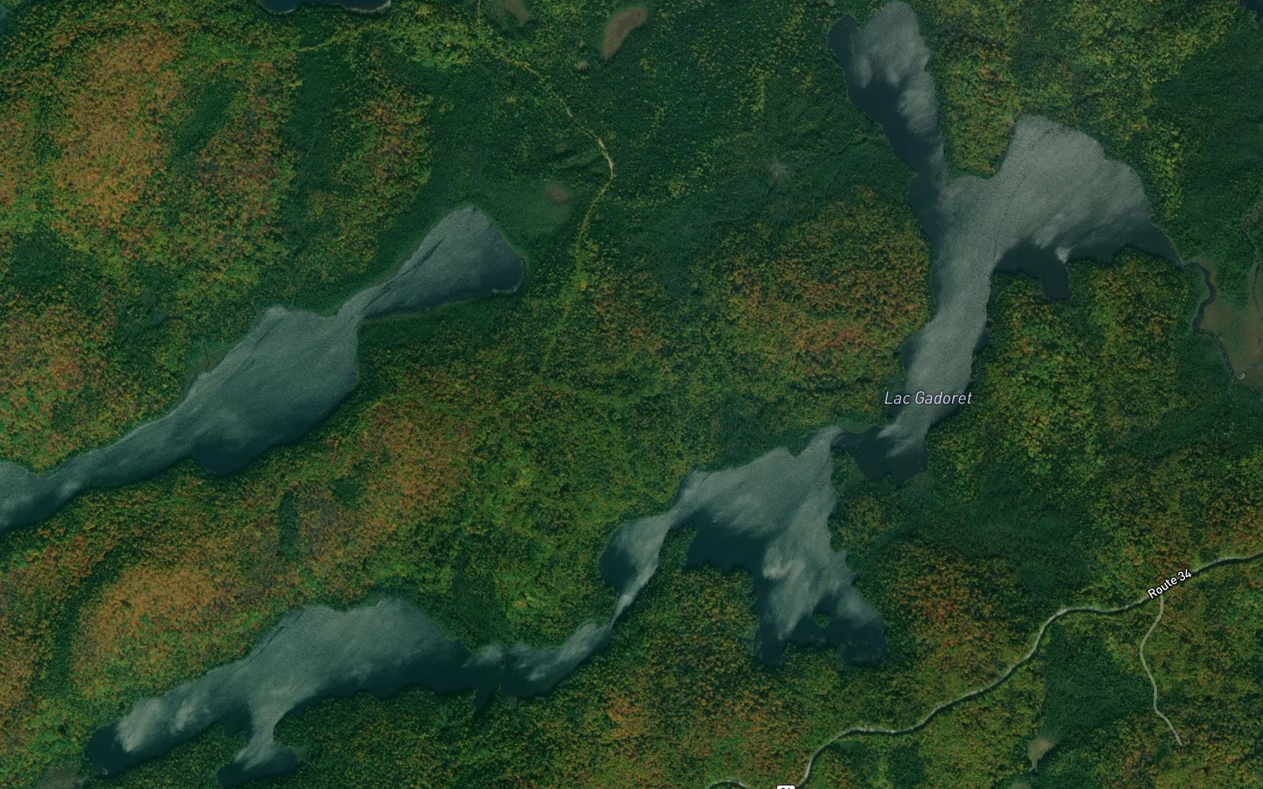 Satellite map of the Lac Gadoret