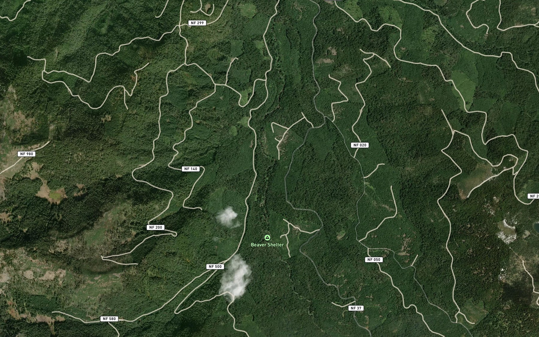 Satellite map of the Pine Creek
