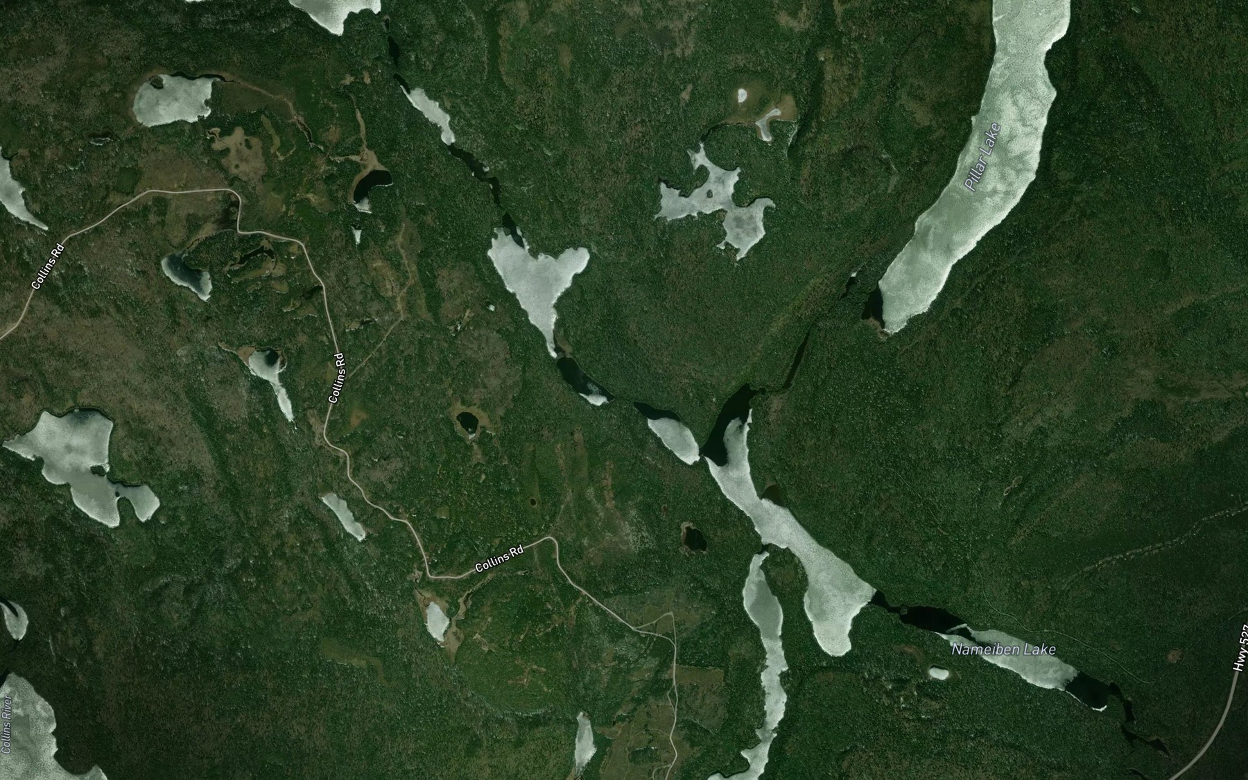 Satellite map of the Vale Creek