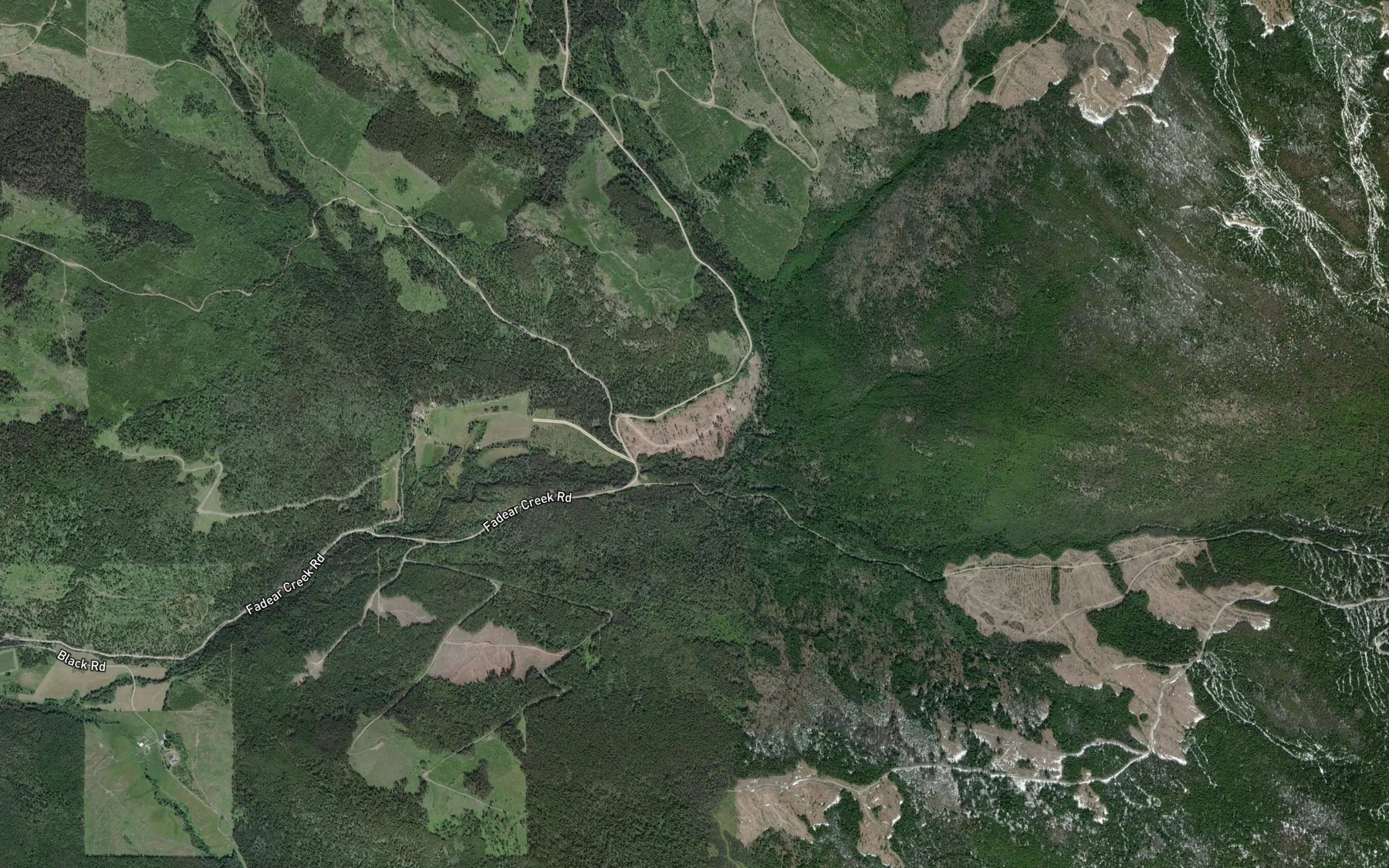 Satellite map of the North Cicero Creek