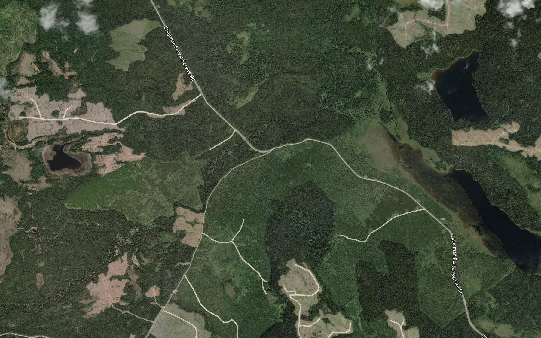 Satellite map of the Fedral Creek