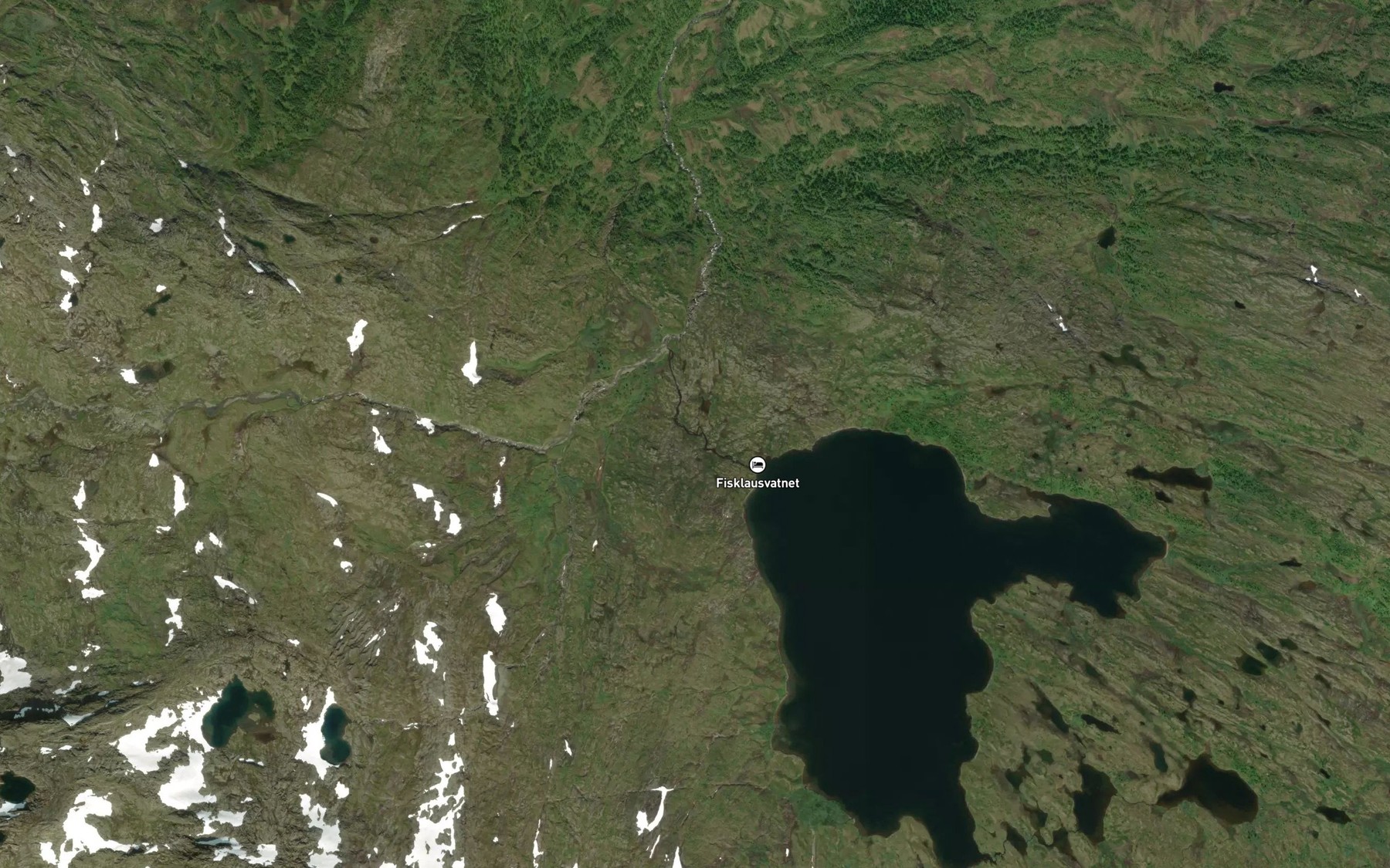 Satellite map of the Fisklauselva